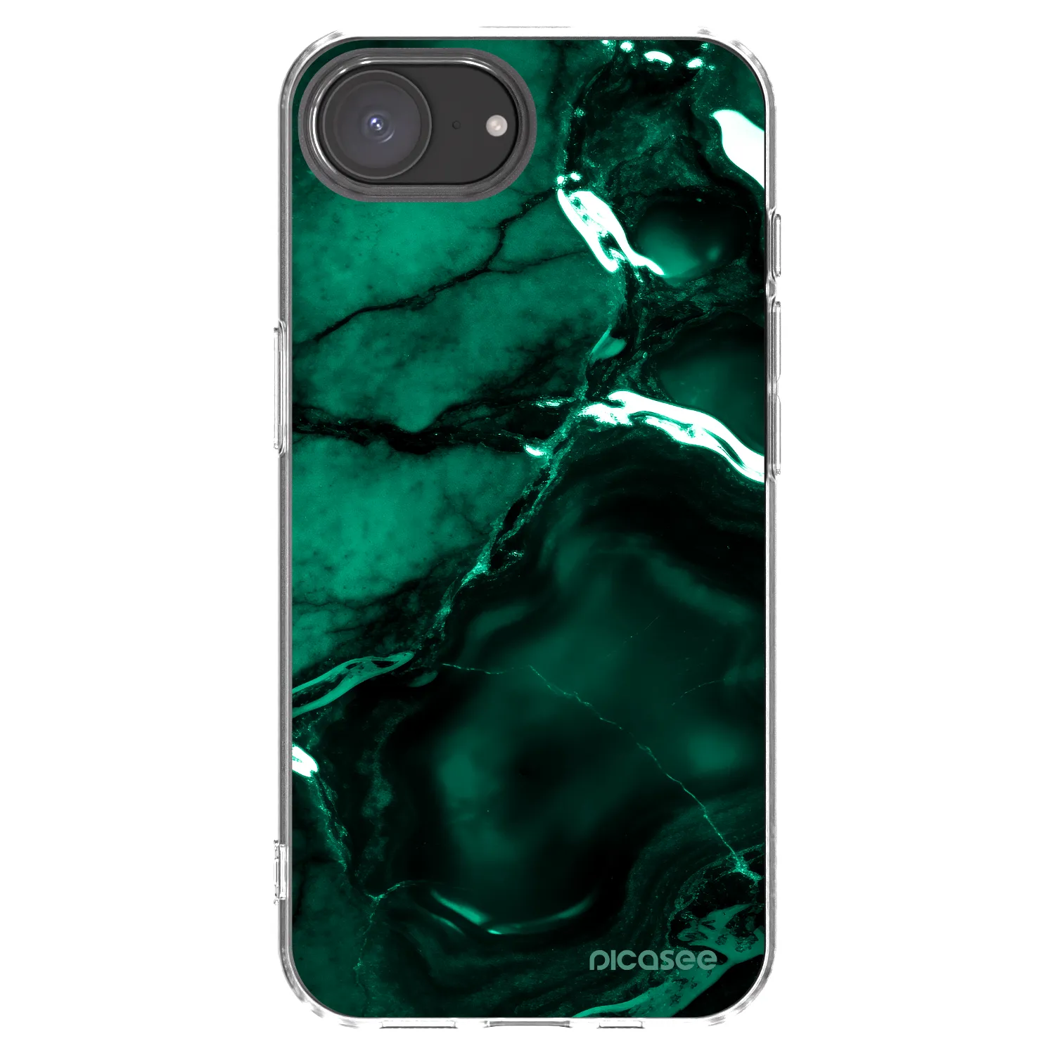 Picasee διαφανής θήκη σιλικόνης Apple iPhone 17e - Dark emerald