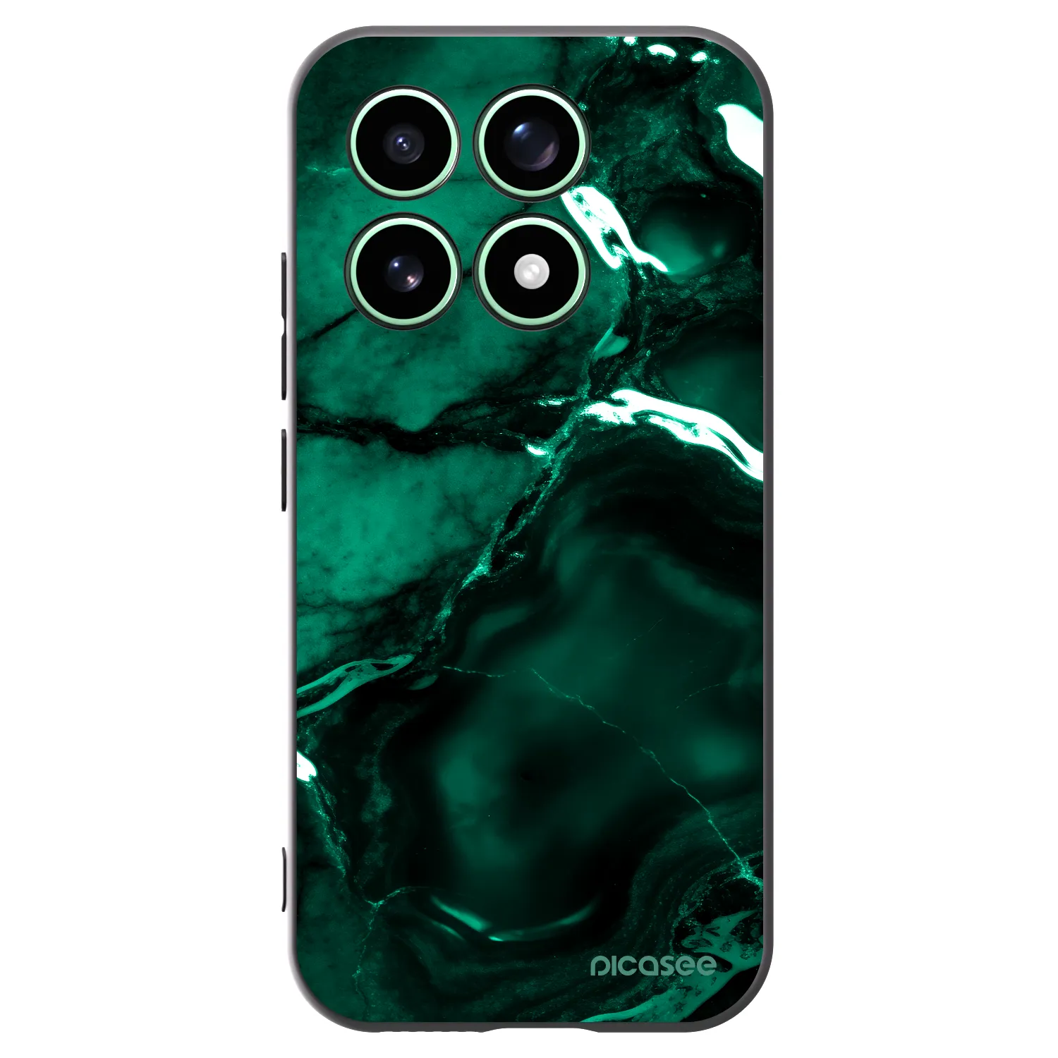 Picasee Μαύρη θήκη σιλικόνης για Xiaomi 17 - Dark emerald