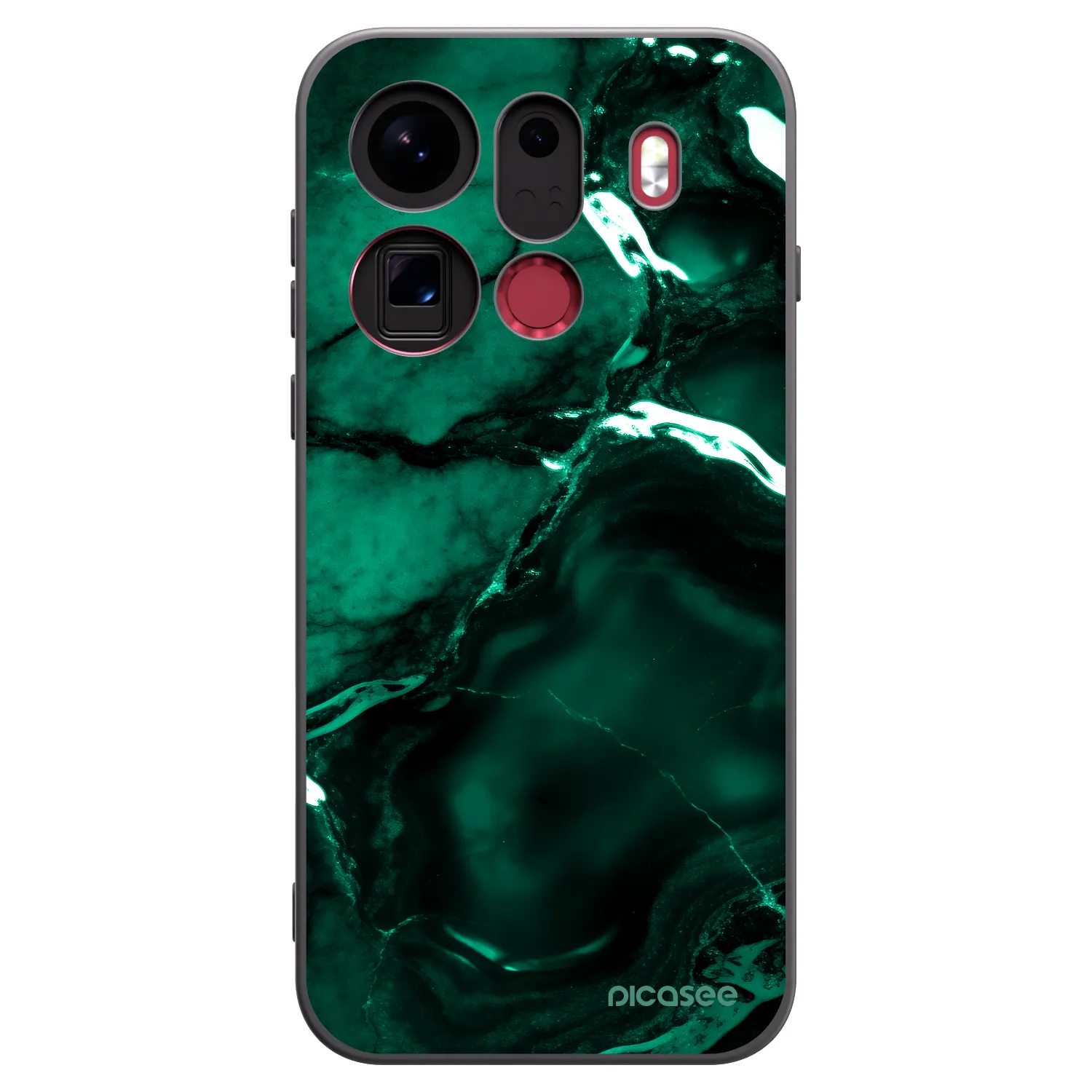 Picasee Μαύρη θήκη σιλικόνης για OPPO Find X9 Pro - Dark emerald