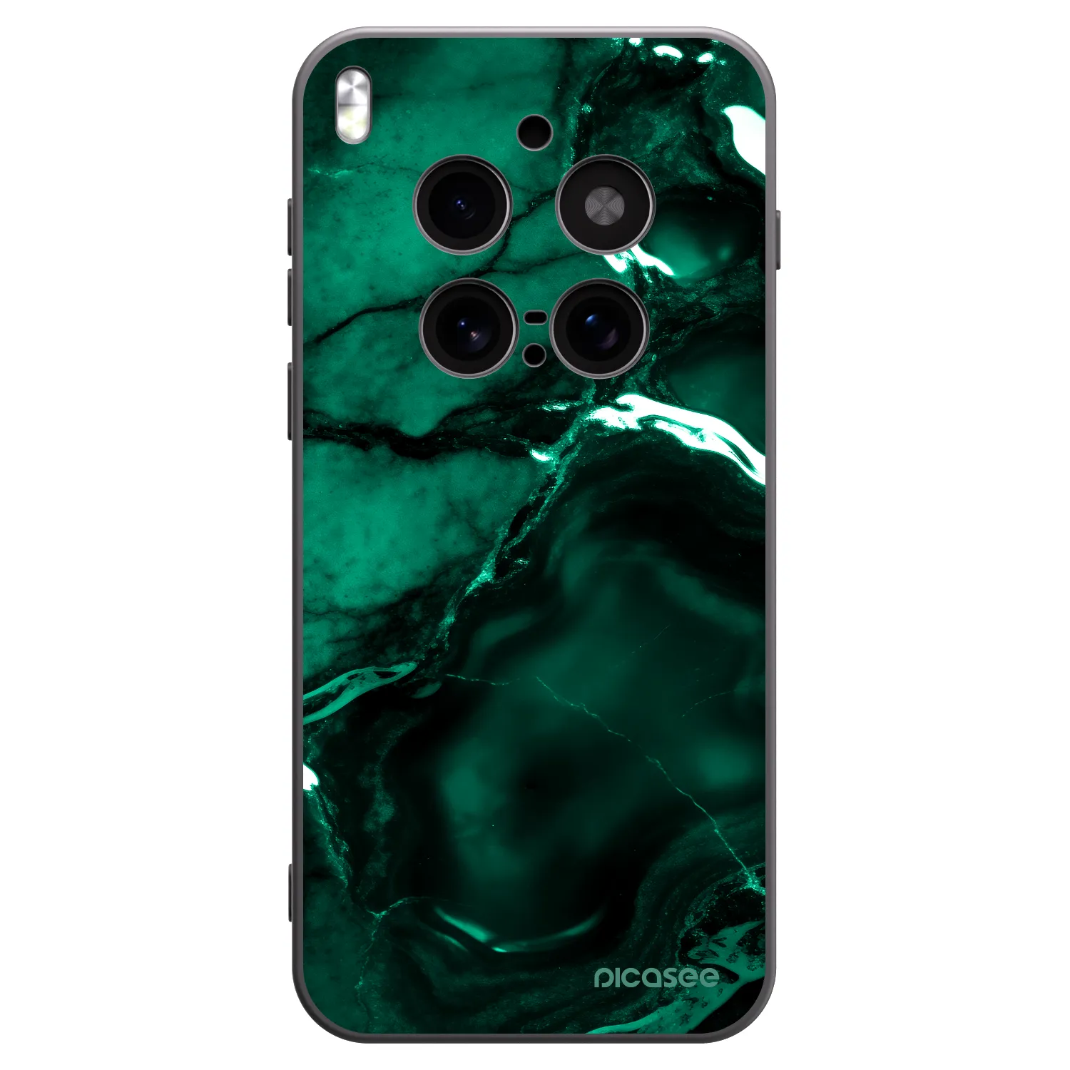 Picasee Μαύρη θήκη σιλικόνης για Vivo X300 Pro - Dark emerald