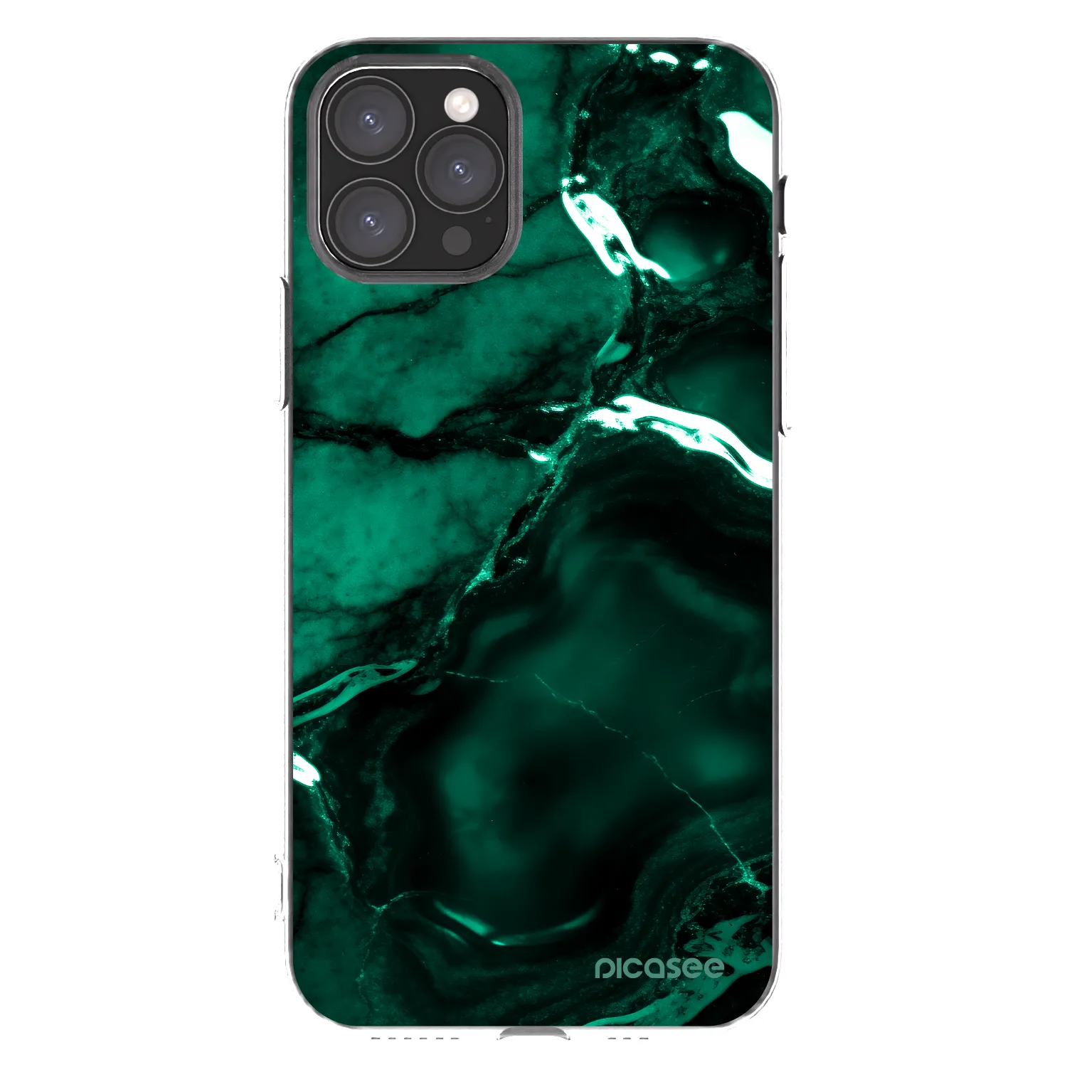 Picasee διαφανής θήκη σιλικόνης Apple iPhone 11 Pro - Dark emerald