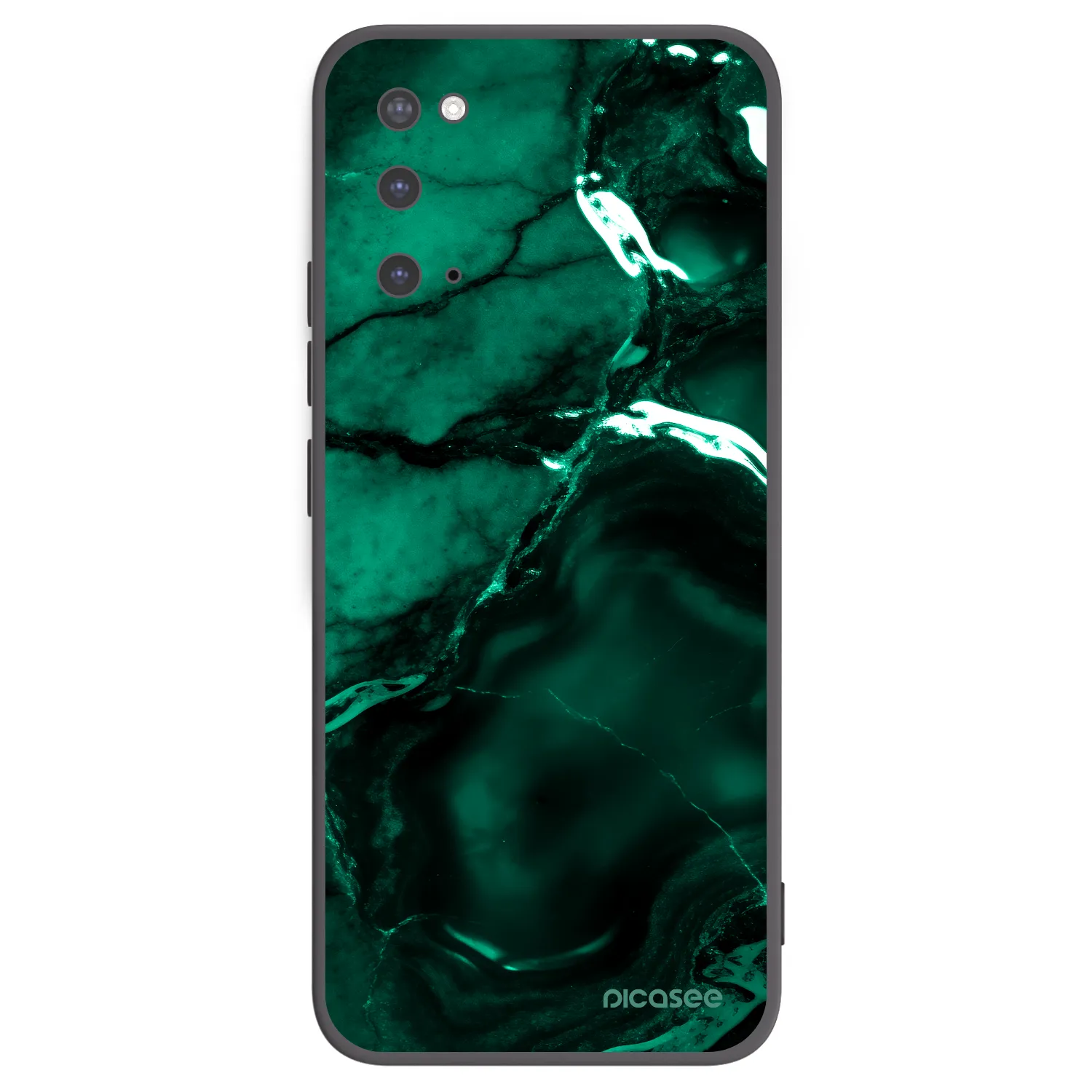 Picasee Μαύρη θήκη σιλικόνης για Samsung Galaxy S20 G980F - Dark emerald