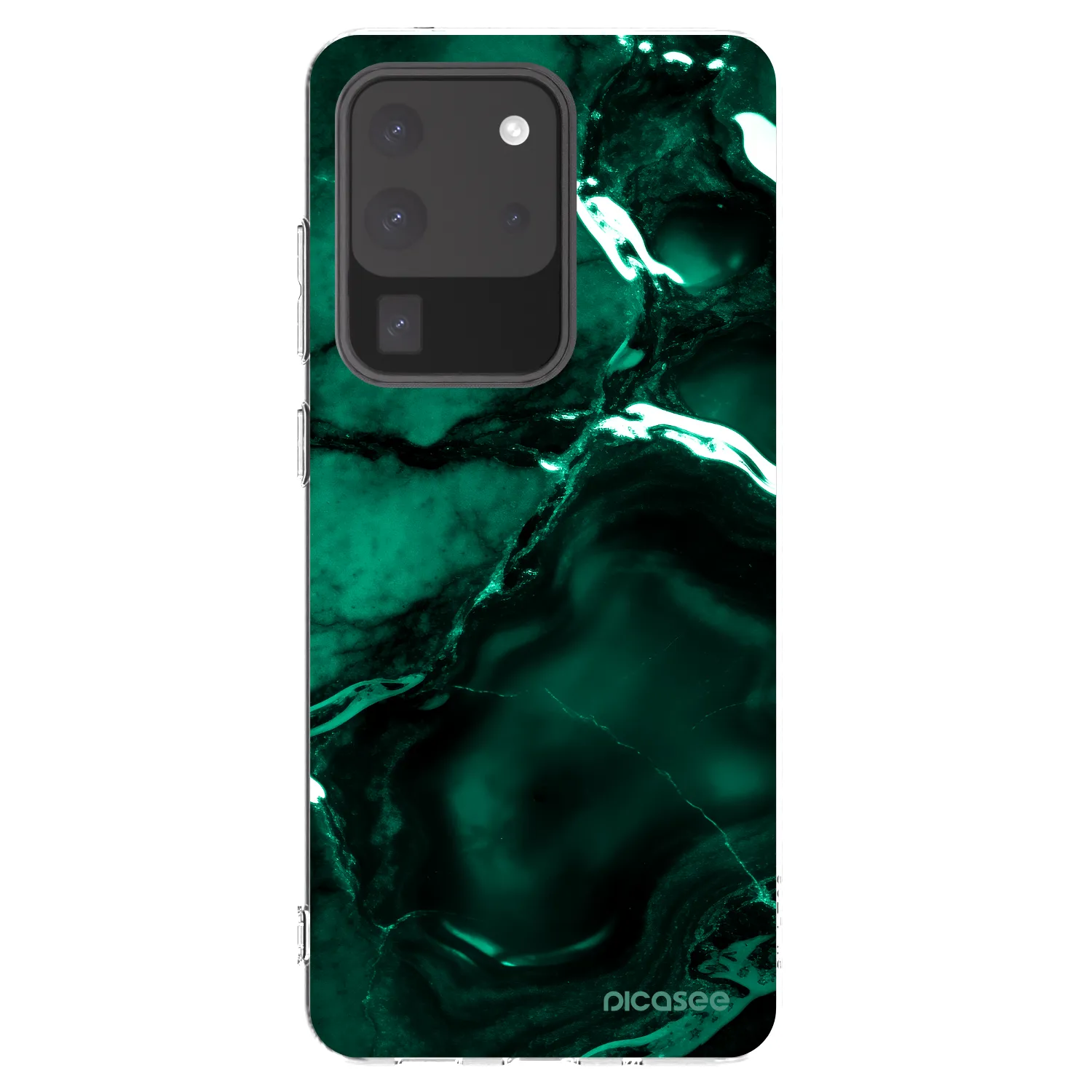 Picasee διαφανής θήκη σιλικόνης Samsung Galaxy S20 Ultra 5G G988F - Dark emerald