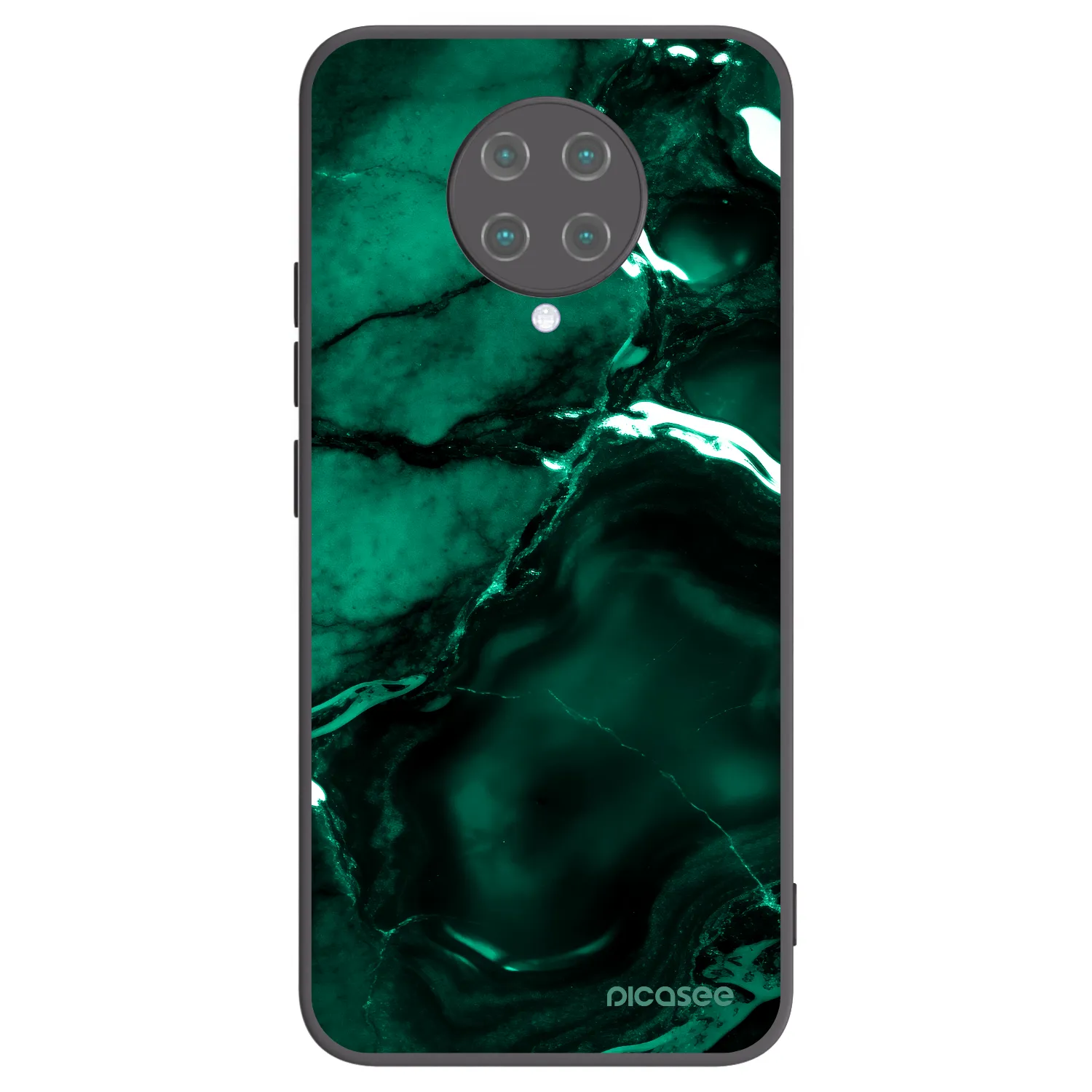 Picasee Μαύρη θήκη σιλικόνης για Xiaomi Poco F2 Pro - Dark emerald
