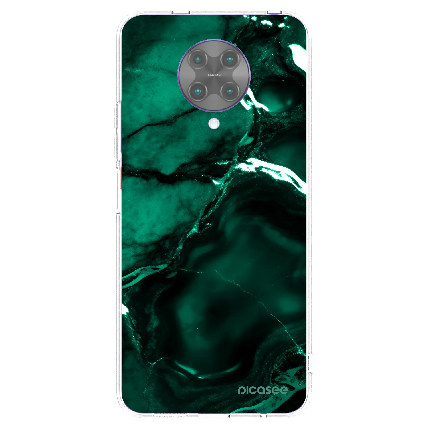 Picasee διαφανής θήκη σιλικόνης Xiaomi Poco F2 Pro - Dark emerald