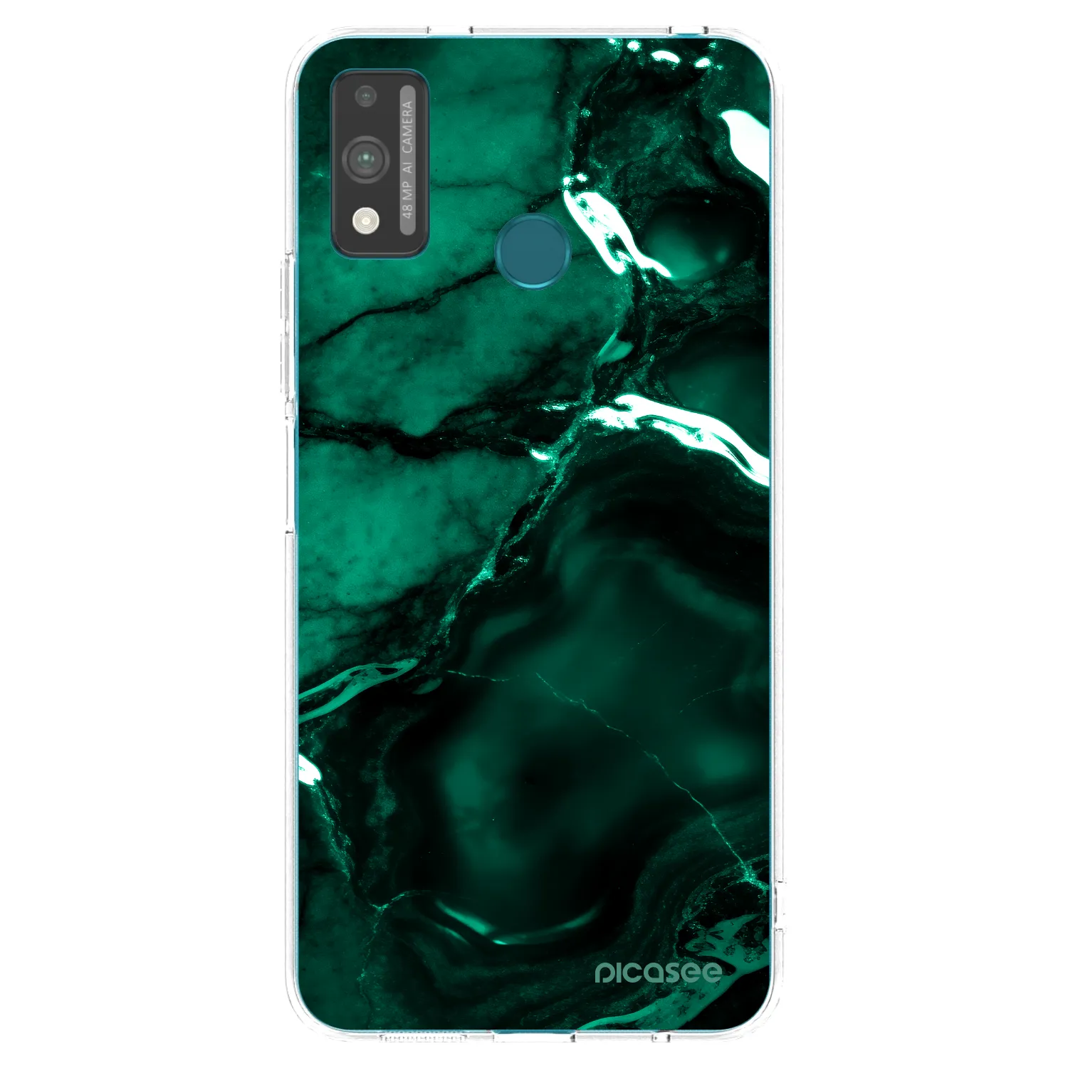 Picasee διαφανής θήκη σιλικόνης Honor 9X Lite - Dark emerald