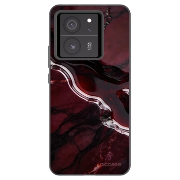 Picasee Μαύρη θήκη σιλικόνης για Xiaomi 13T Pro - Cherry stone
