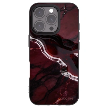 Picasee Μαύρη θήκη σιλικόνης για Apple iPhone 16 Pro - Cherry stone