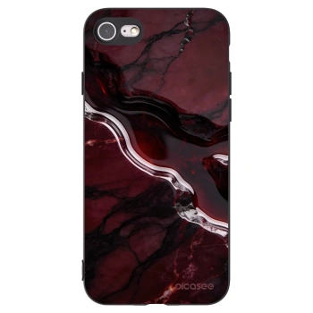 Picasee Μαύρη θήκη σιλικόνης για Apple iPhone 8 - Cherry stone