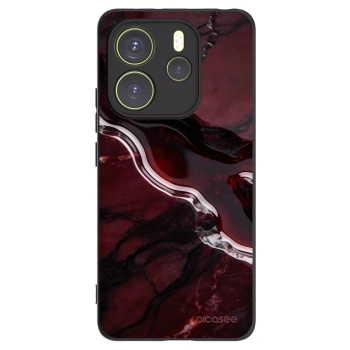 Picasee Μαύρη θήκη σιλικόνης για Xiaomi Redmi Note 14 4G - Cherry stone