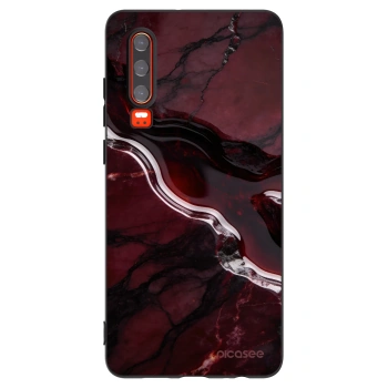 Picasee Μαύρη θήκη σιλικόνης για Huawei P30 - Cherry stone