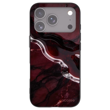 Picasee Μαύρη θήκη σιλικόνης για Apple iPhone 17 Pro - Cherry stone