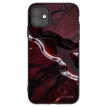 Picasee Μαύρη θήκη σιλικόνης για Apple iPhone 11 - Cherry stone