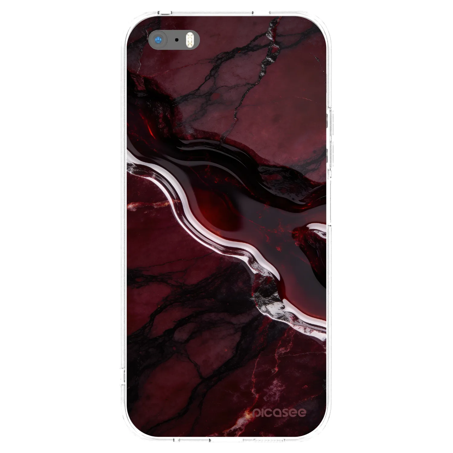 Picasee διαφανής θήκη σιλικόνης Apple iPhone 5/5S/SE - Cherry stone
