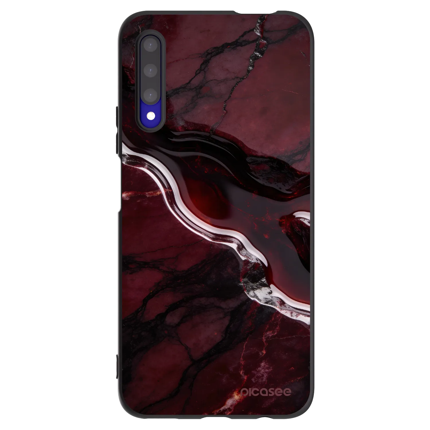 Picasee Μαύρη θήκη σιλικόνης για Honor 9X Pro - Cherry stone
