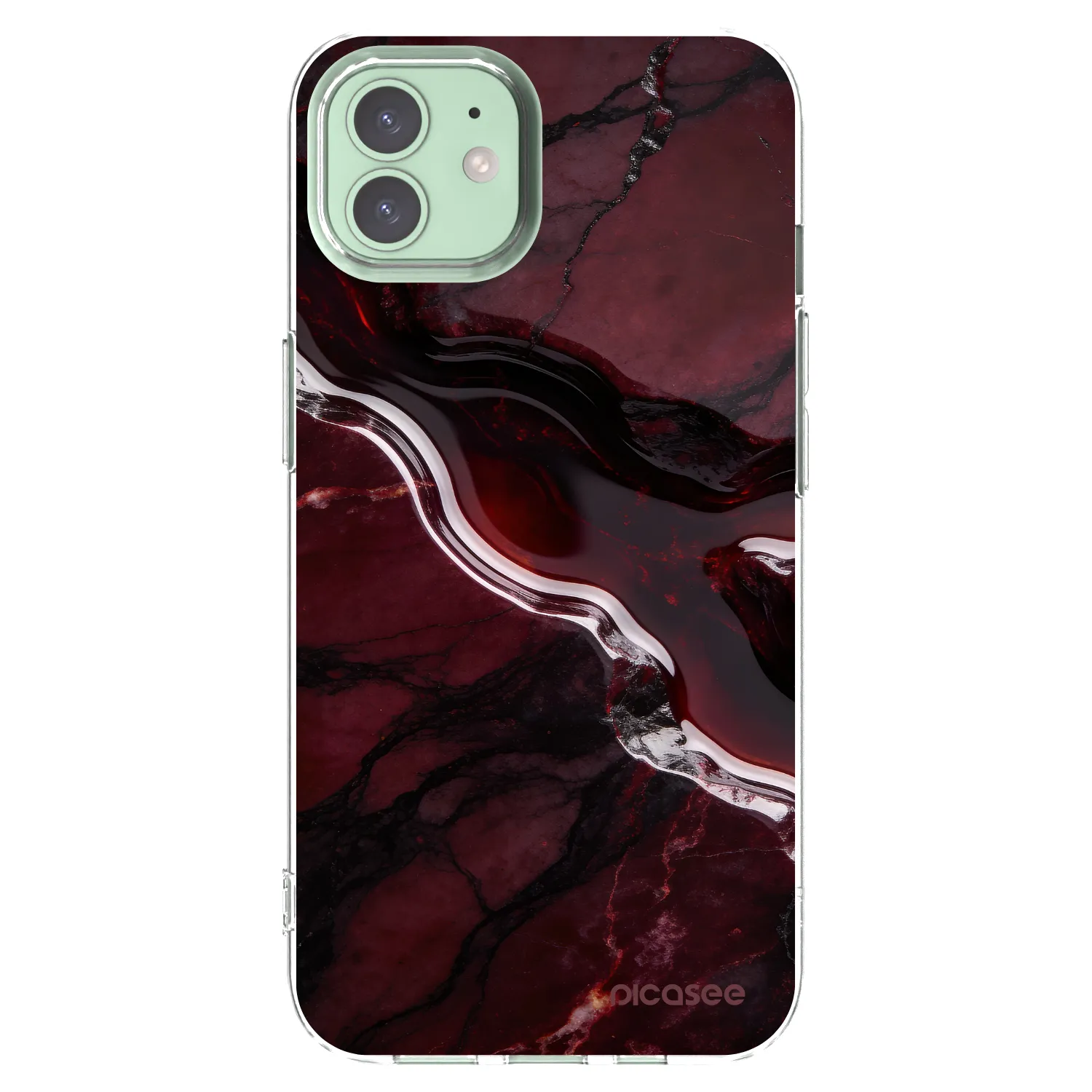 Picasee διαφανής θήκη σιλικόνης Apple iPhone 12 Pro - Cherry stone