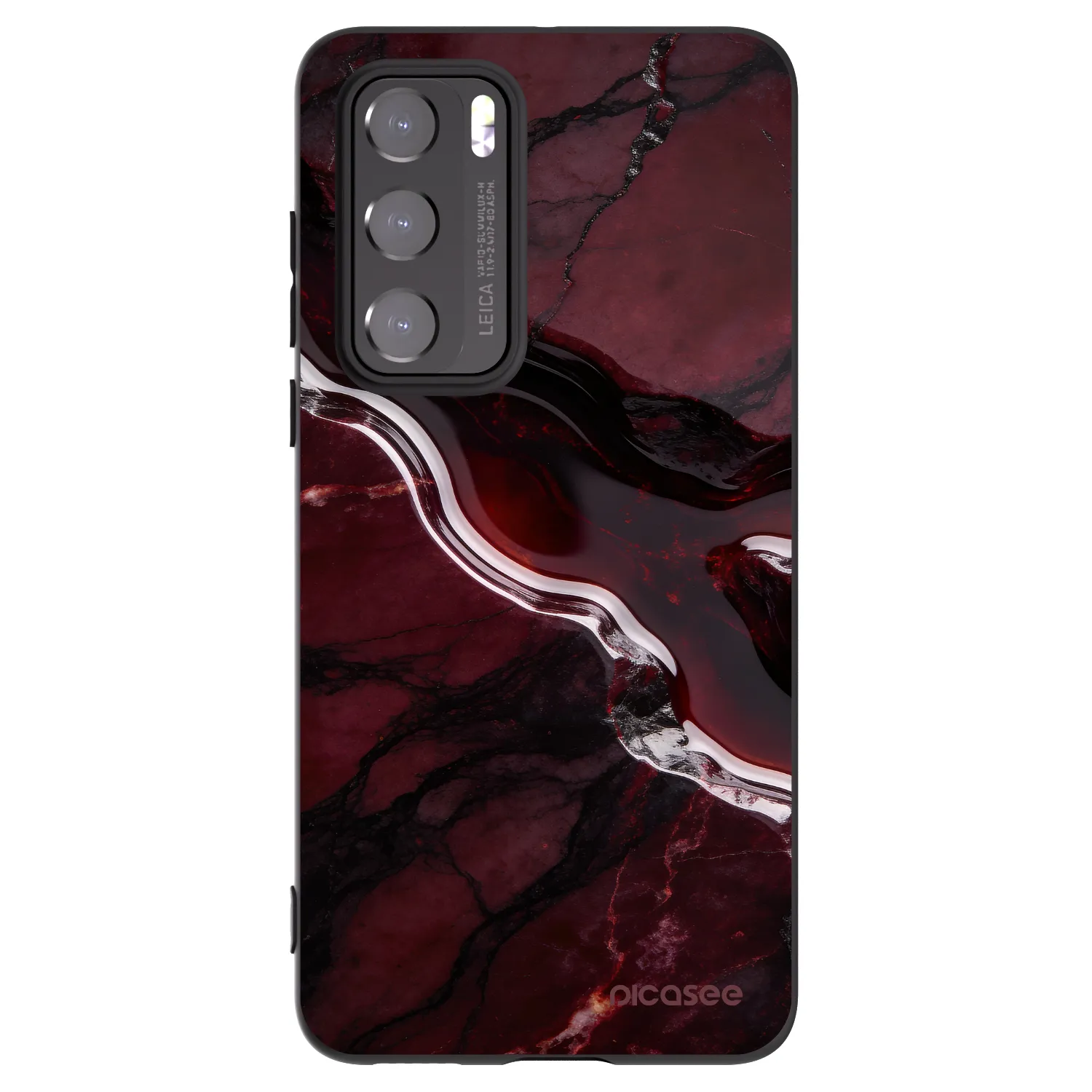 Picasee Μαύρη θήκη σιλικόνης για Huawei P40 - Cherry stone