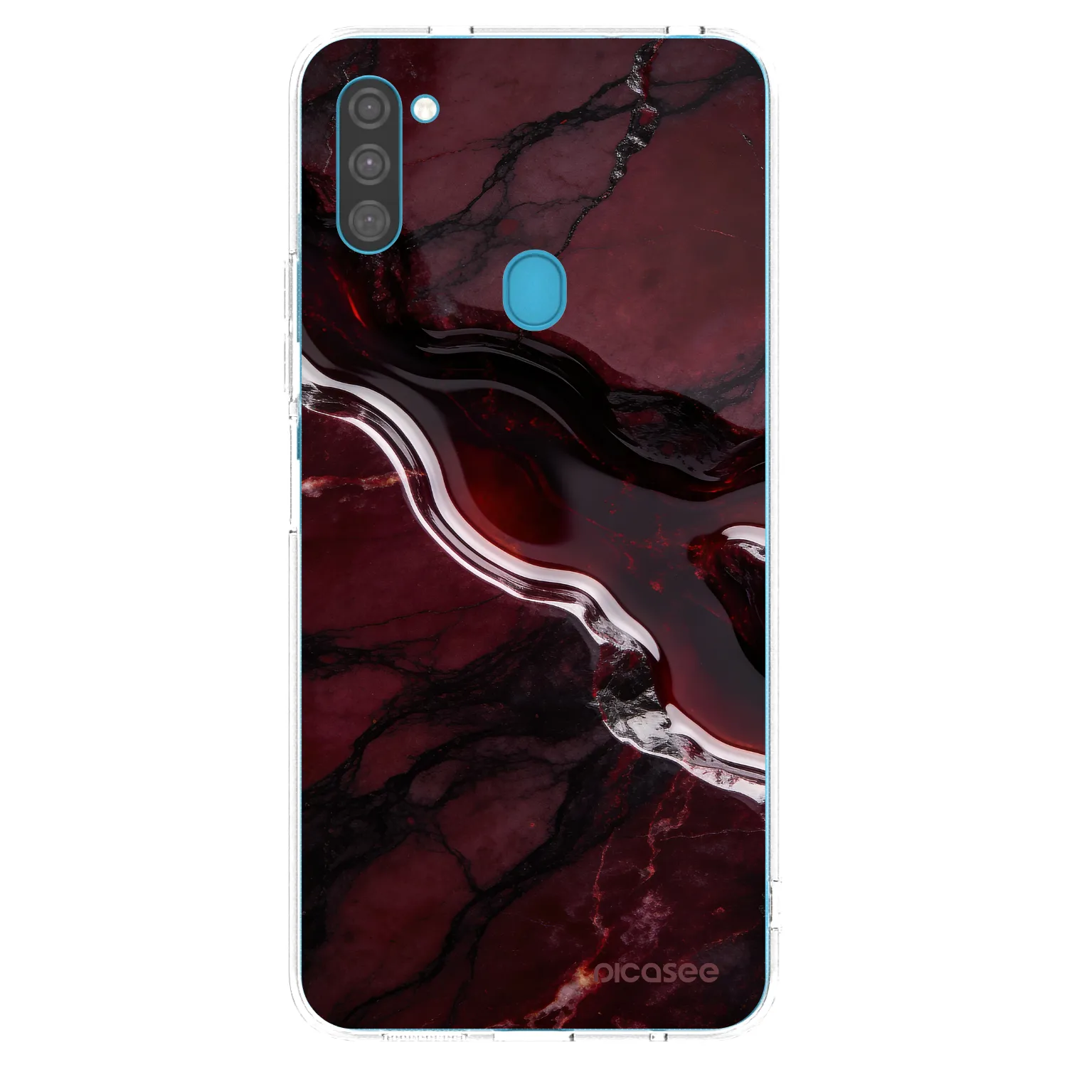 Picasee διαφανής θήκη σιλικόνης Samsung Galaxy M11 - Cherry stone