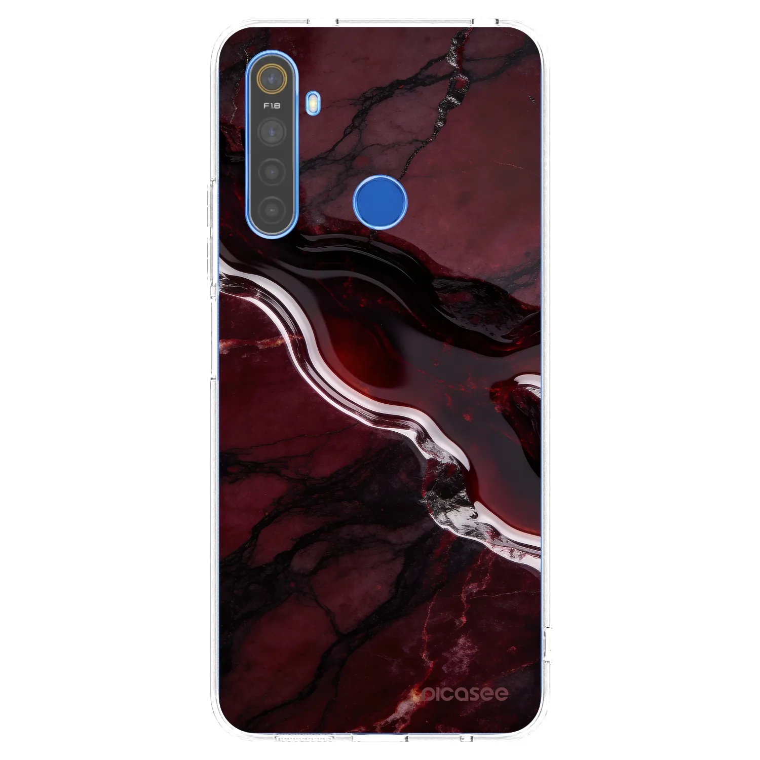 Picasee διαφανής θήκη σιλικόνης Realme 5 - Cherry stone