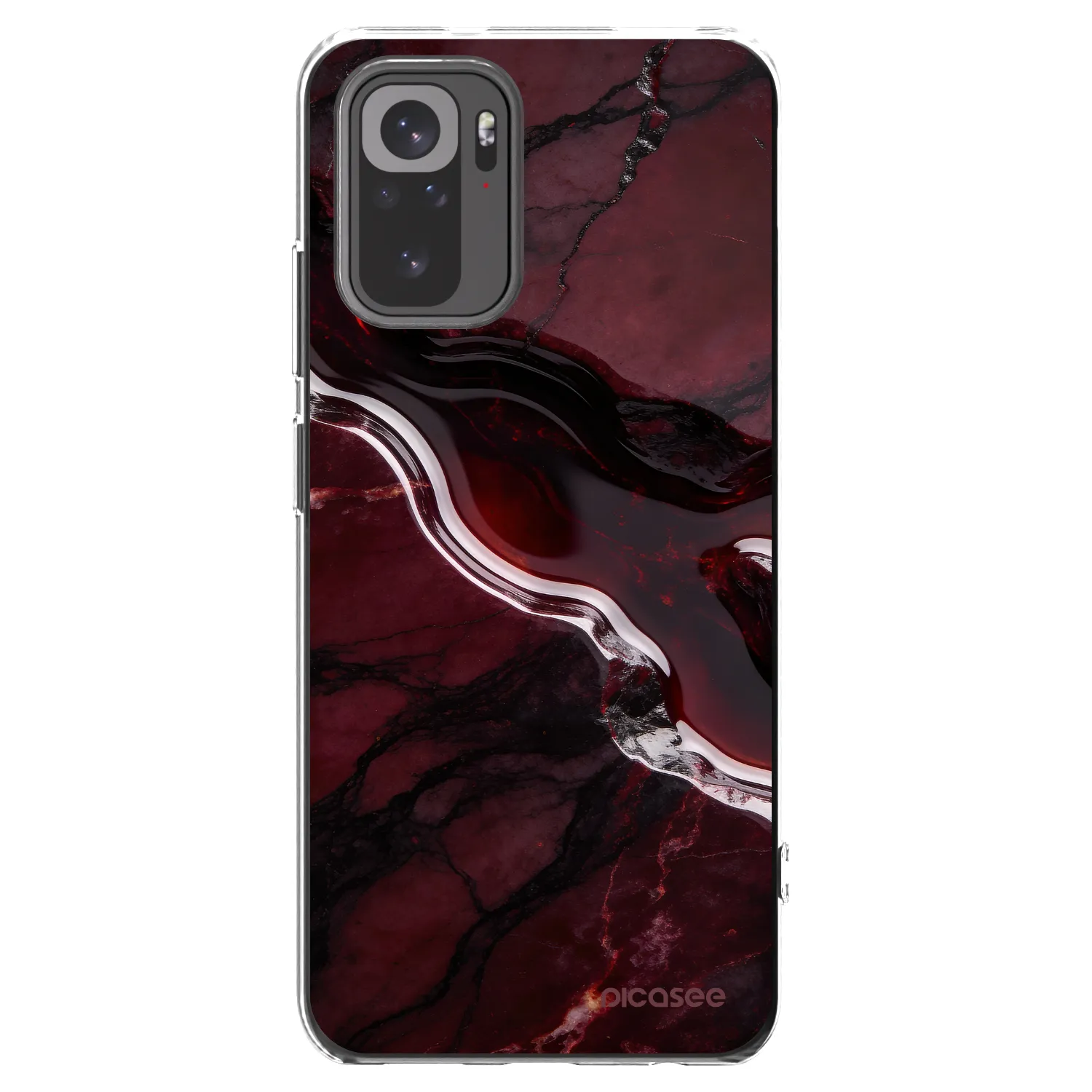 Picasee διαφανής θήκη σιλικόνης Xiaomi Redmi Note 10 - Cherry stone