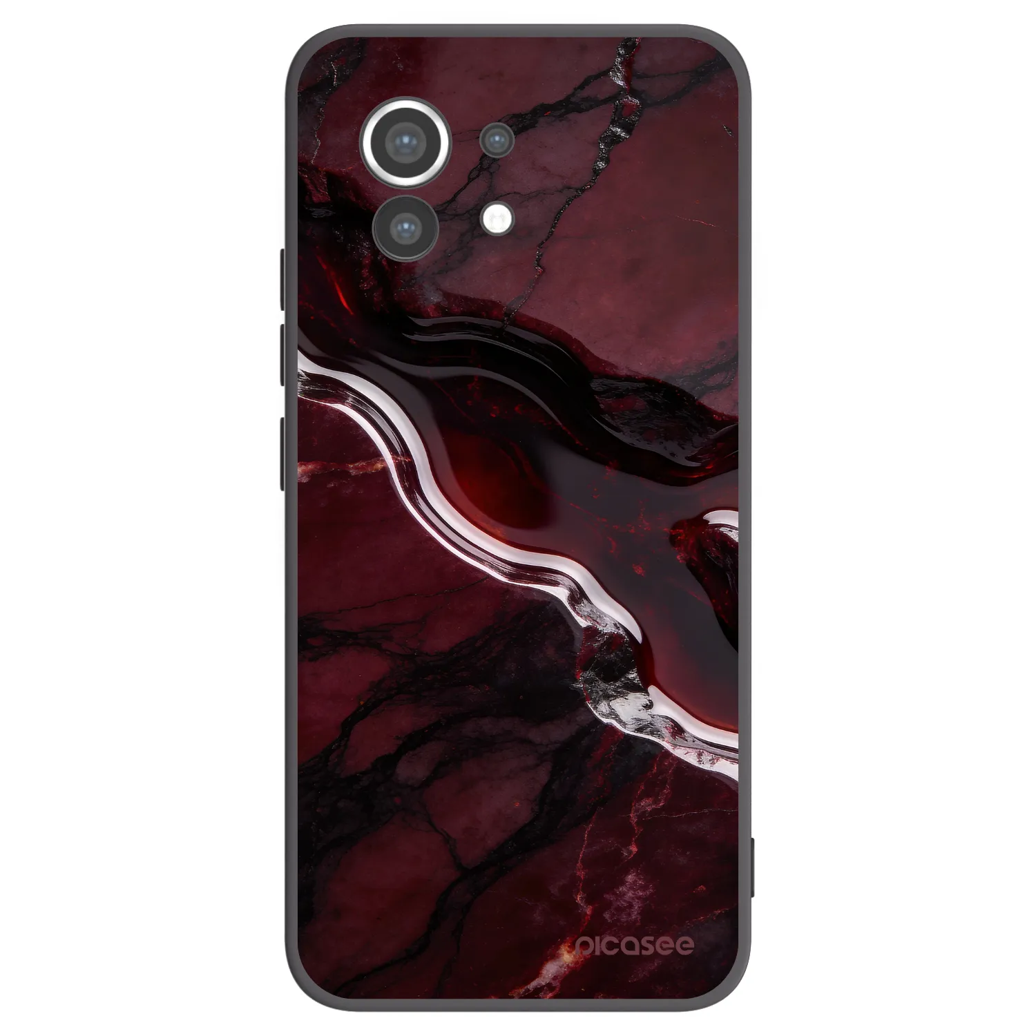 Picasee Μαύρη θήκη σιλικόνης για Xiaomi Mi 11 - Cherry stone