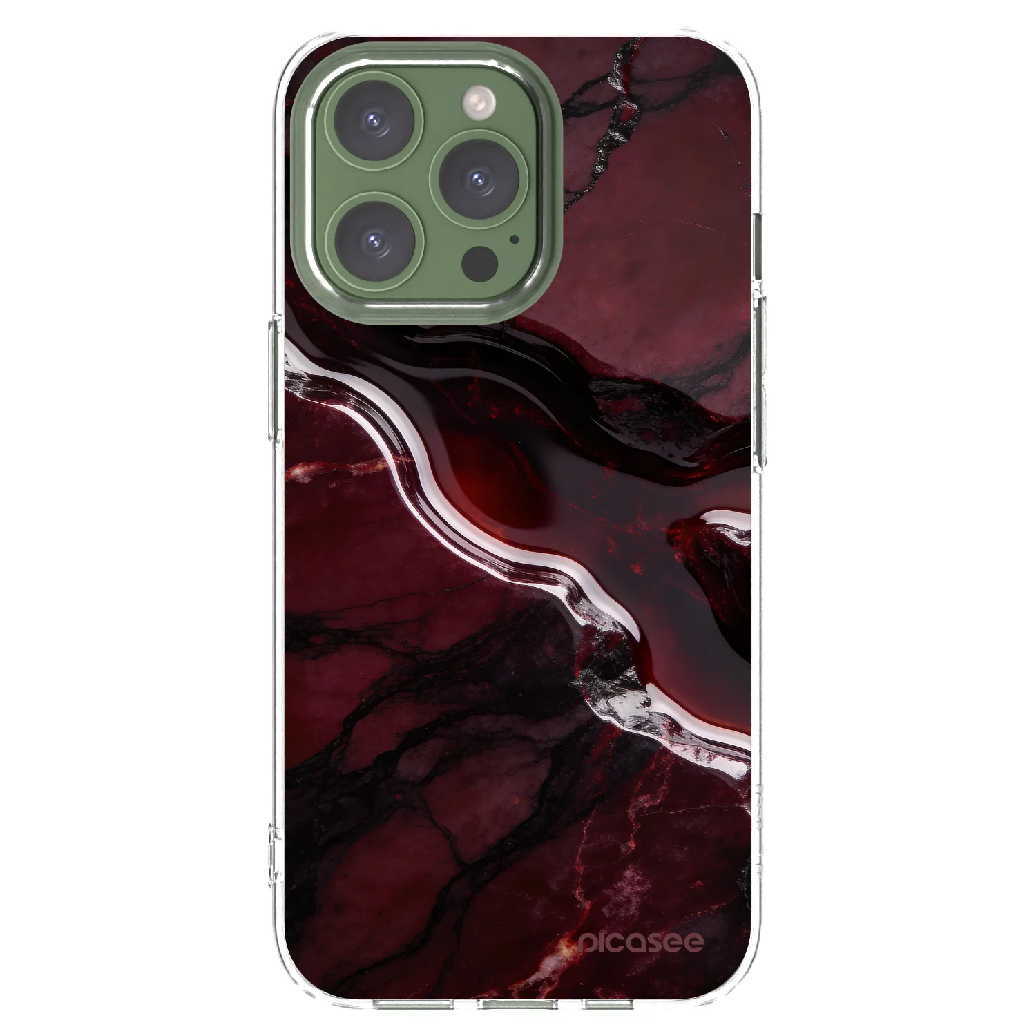 Picasee διαφανής θήκη σιλικόνης Apple iPhone 13 Pro - Cherry stone