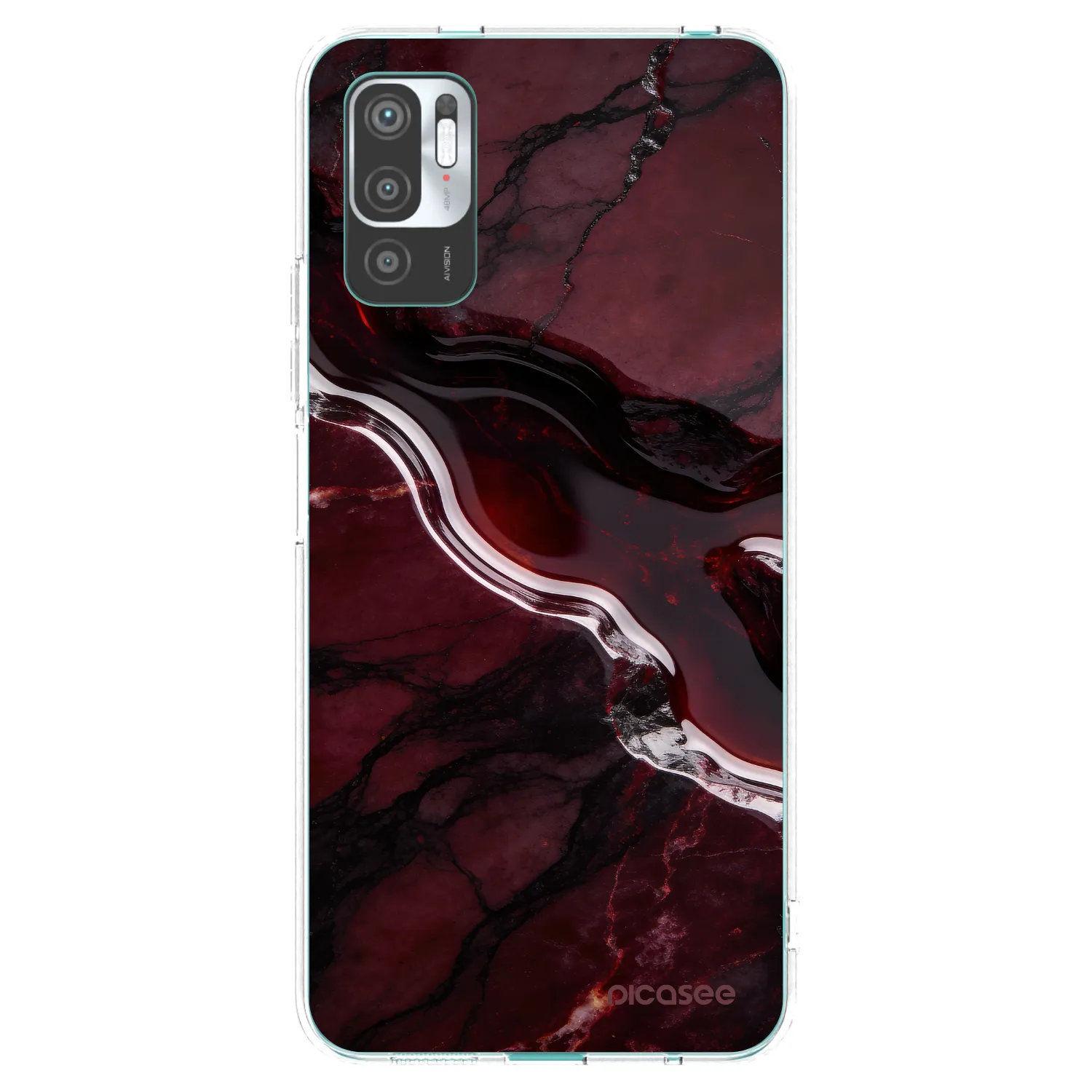 Picasee διαφανής θήκη σιλικόνης Xiaomi Redmi Note 10 5G - Cherry stone
