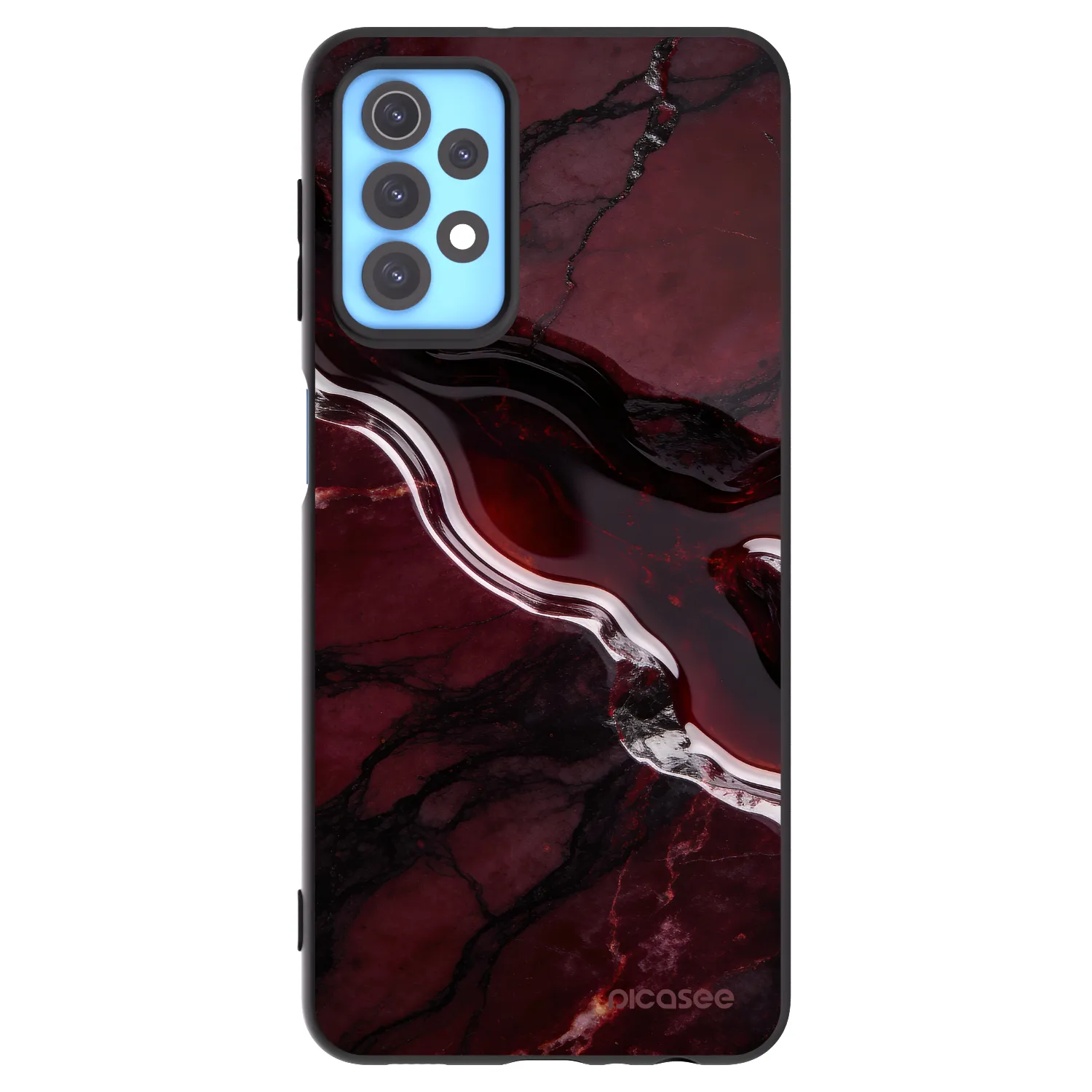 Picasee Μαύρη θήκη σιλικόνης για Samsung Galaxy A32 4G SM-A325F - Cherry stone