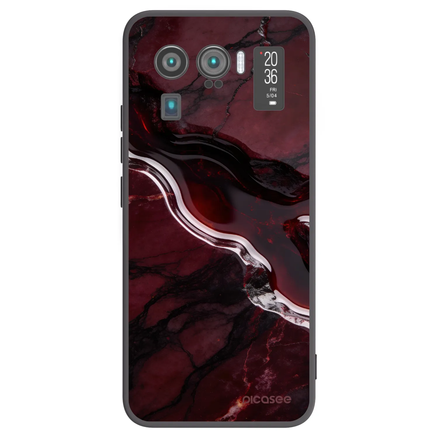 Picasee Μαύρη θήκη σιλικόνης για Xiaomi Mi 11 Ultra - Cherry stone