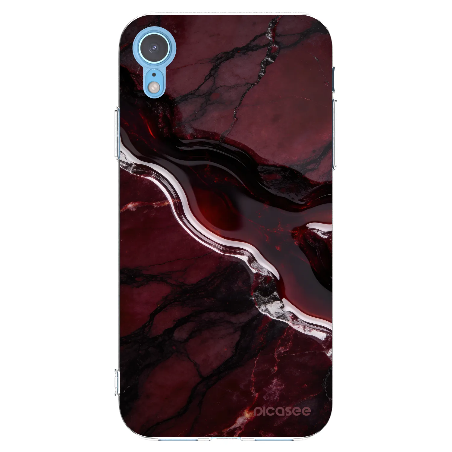 Picasee διαφανής θήκη σιλικόνης Apple iPhone XR - Cherry stone