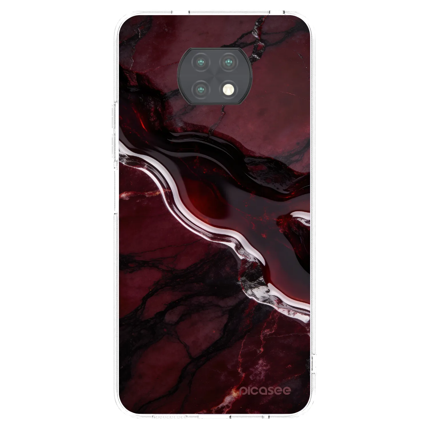 Picasee διαφανής θήκη σιλικόνης Xiaomi Redmi Note 9T - Cherry stone