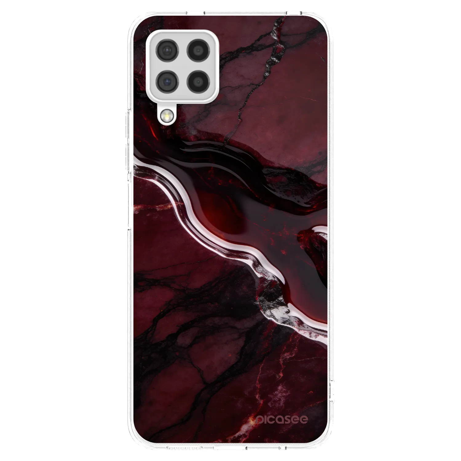 Picasee διαφανής θήκη σιλικόνης Samsung Galaxy A22 A225F 4G - Cherry stone