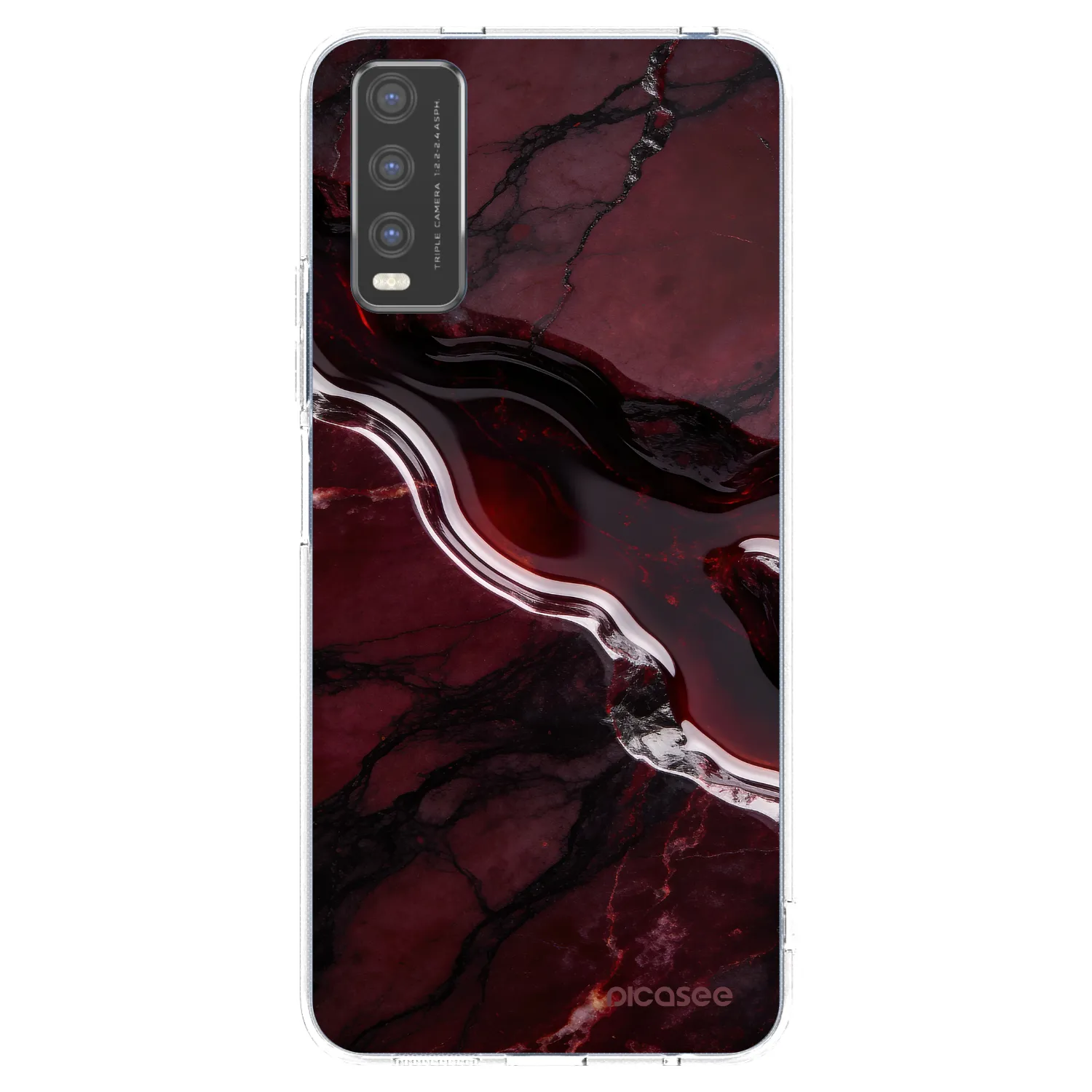 Picasee διαφανής θήκη σιλικόνης Vivo Y20s - Cherry stone