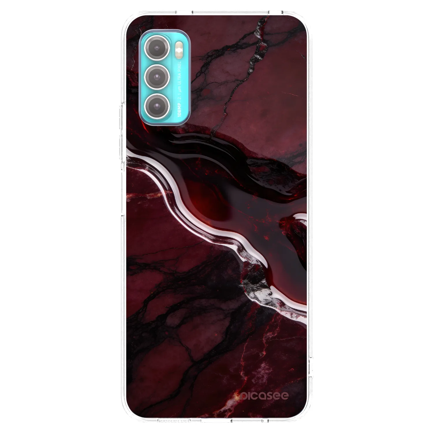 Picasee διαφανής θήκη σιλικόνης Motorola Moto G60 - Cherry stone