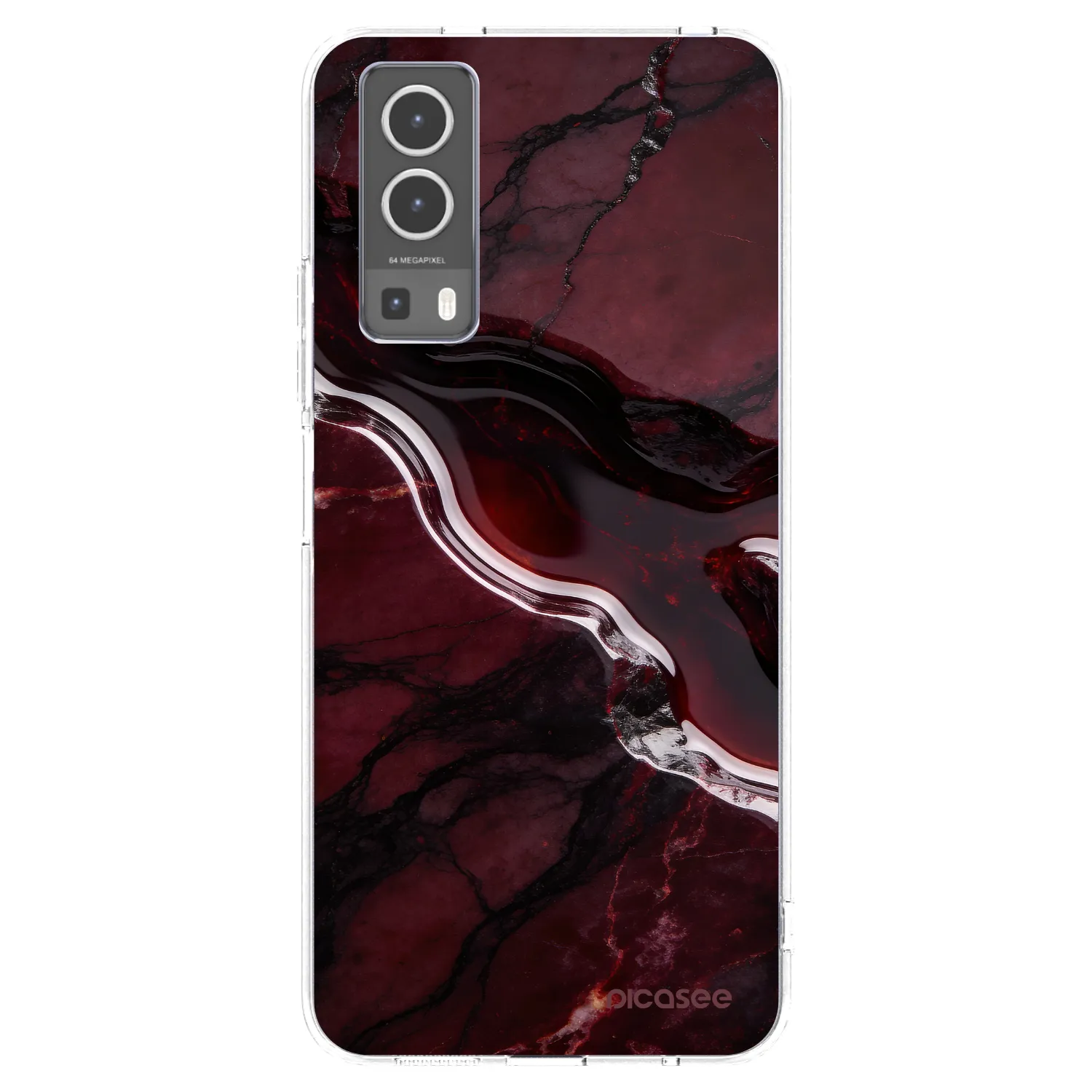 Picasee διαφανής θήκη σιλικόνης Vivo Y72 5G - Cherry stone