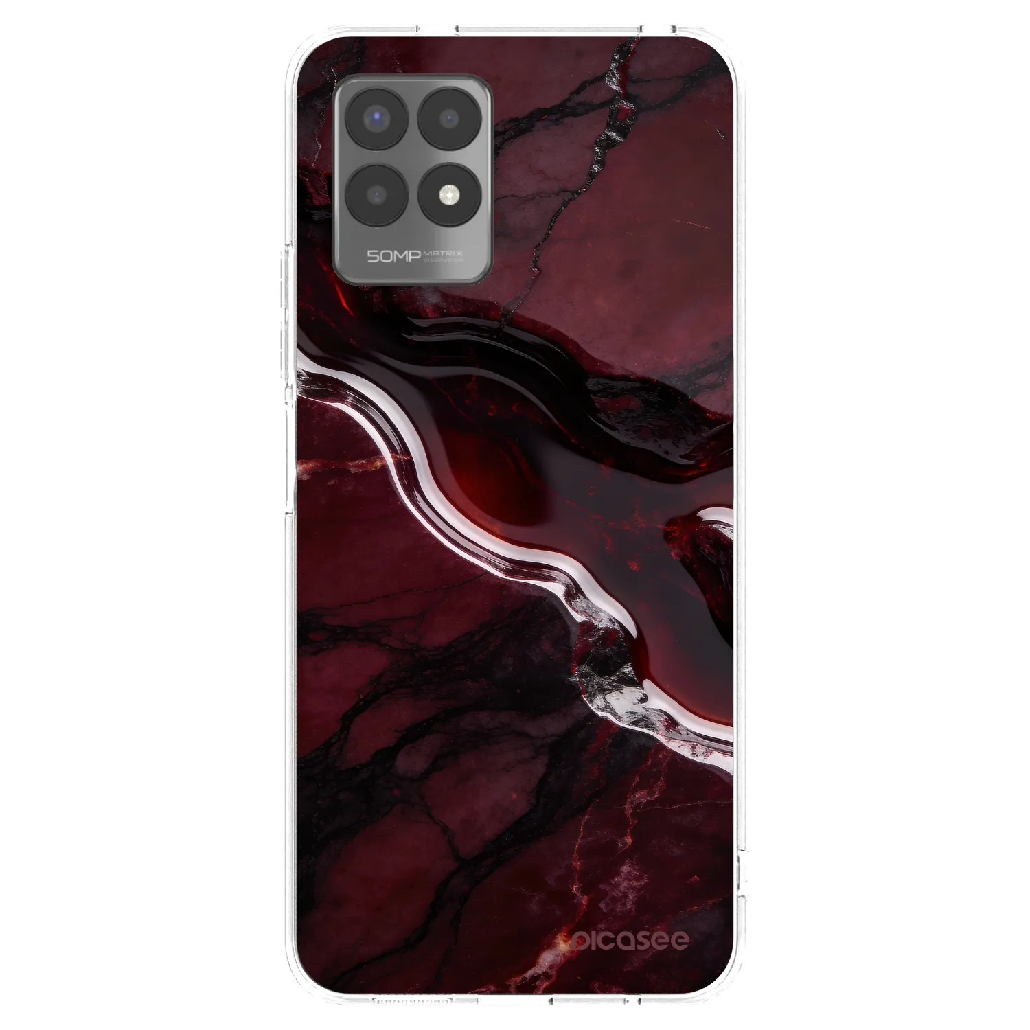 Picasee διαφανής θήκη σιλικόνης Realme 8i - Cherry stone