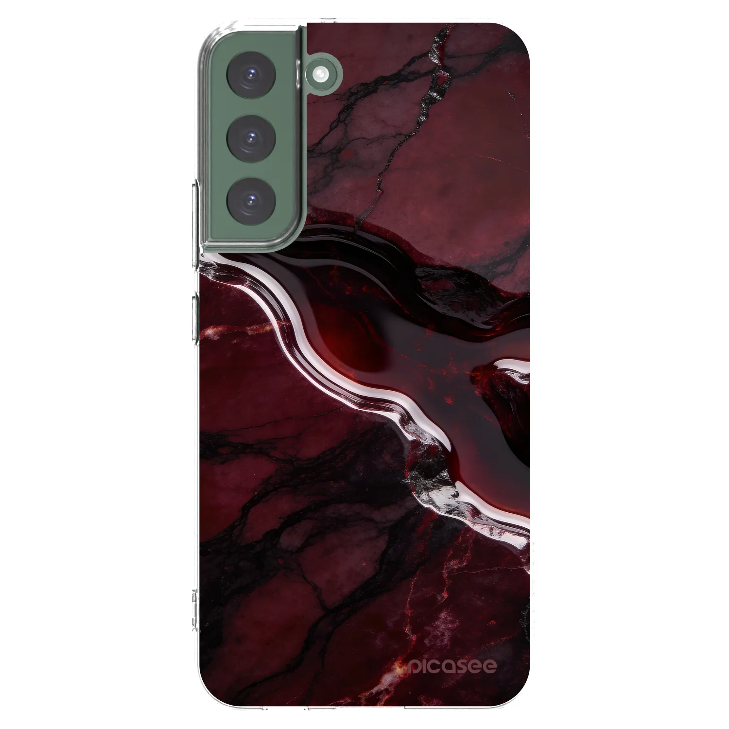 Picasee διαφανής θήκη σιλικόνης Samsung Galaxy S22+ 5G - Cherry stone
