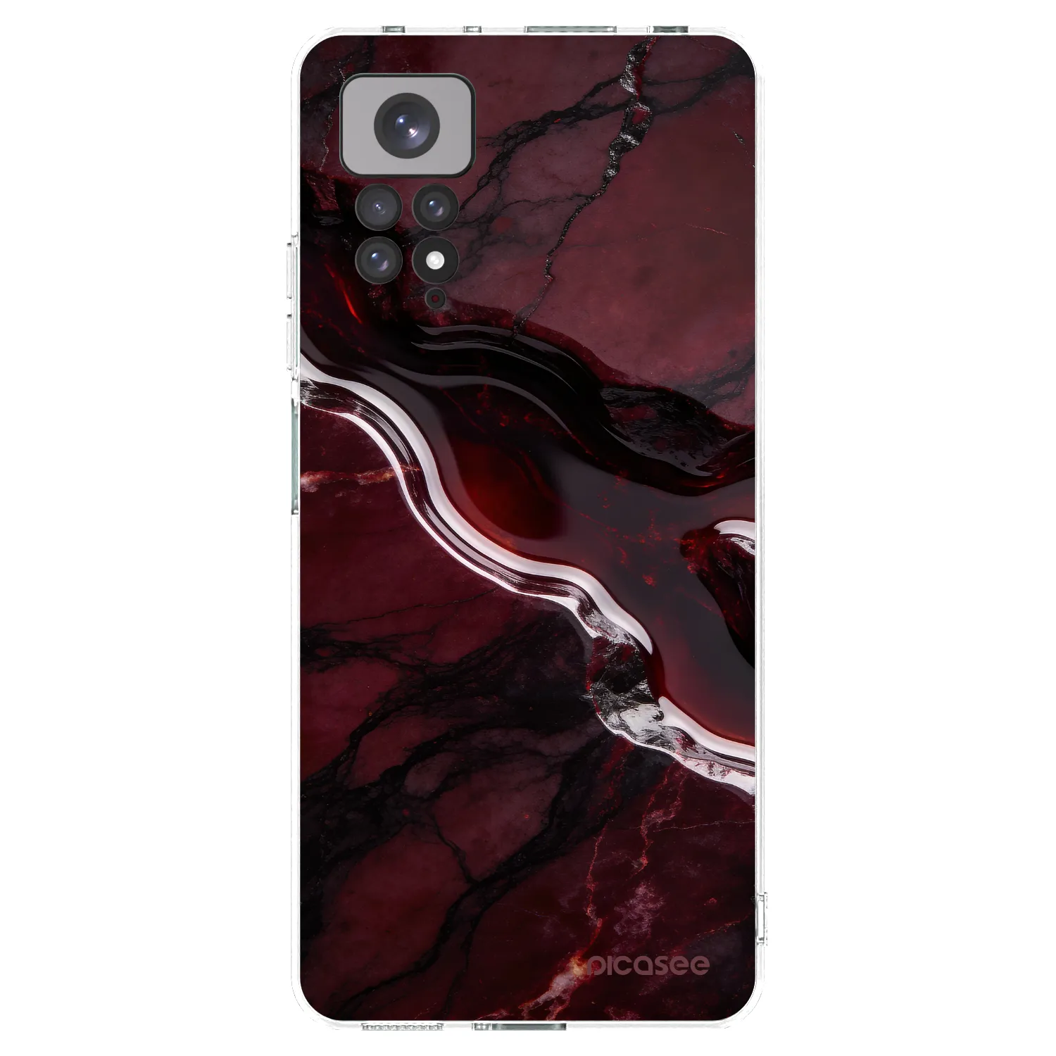 Picasee διαφανής θήκη σιλικόνης Xiaomi Redmi Note 11S 4G - Cherry stone