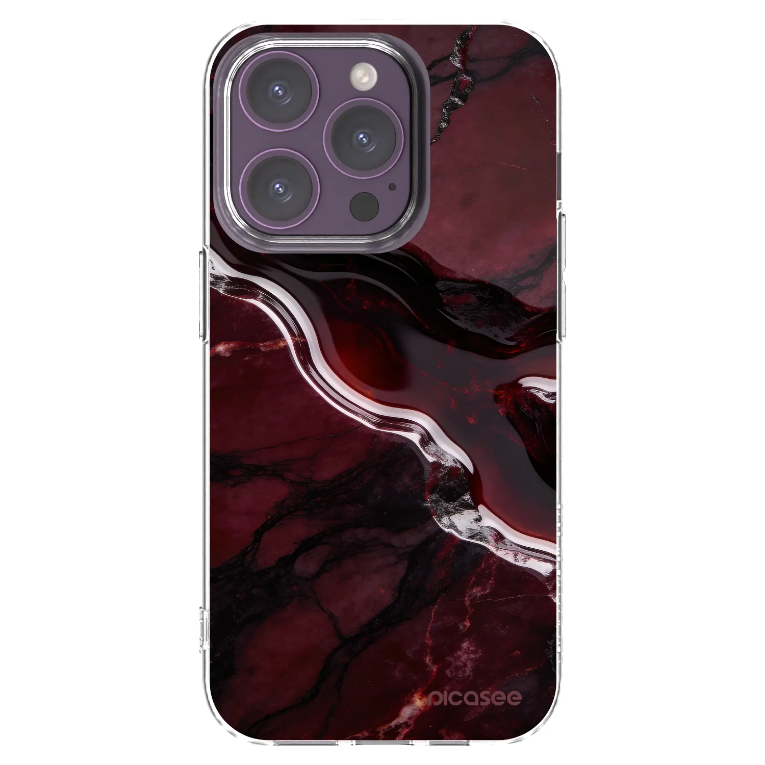 Picasee διαφανής θήκη σιλικόνης Apple iPhone 14 Pro - Cherry stone