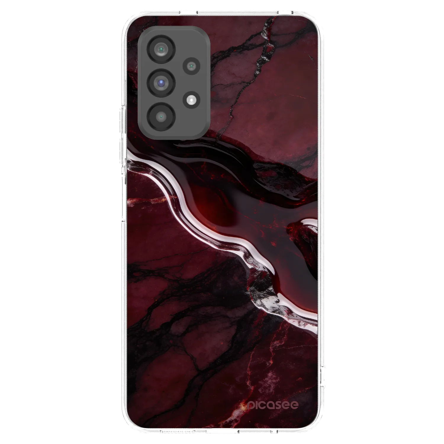 Picasee διαφανής θήκη σιλικόνης Samsung Galaxy A73 5G - Cherry stone