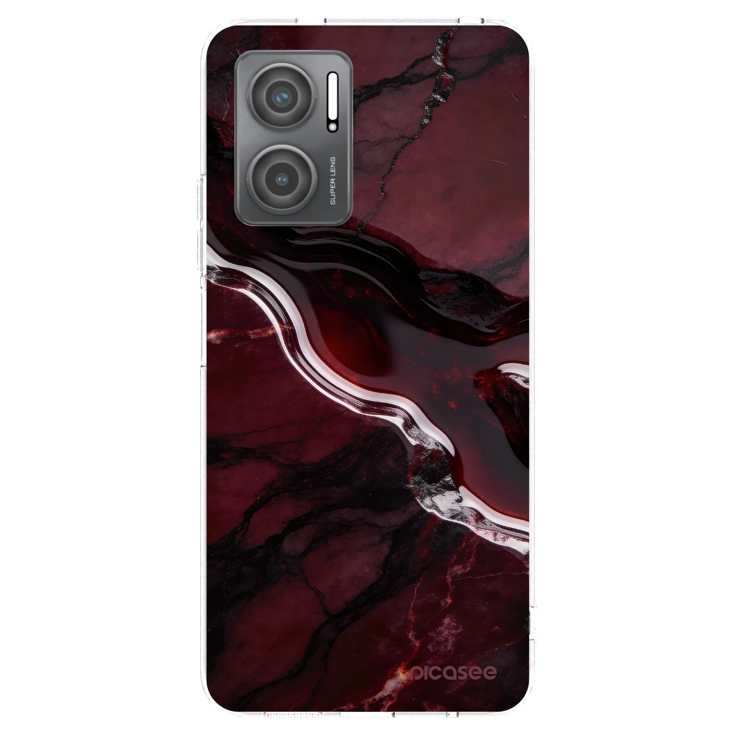 Picasee διαφανής θήκη σιλικόνης Xiaomi Redmi 10 5G - Cherry stone