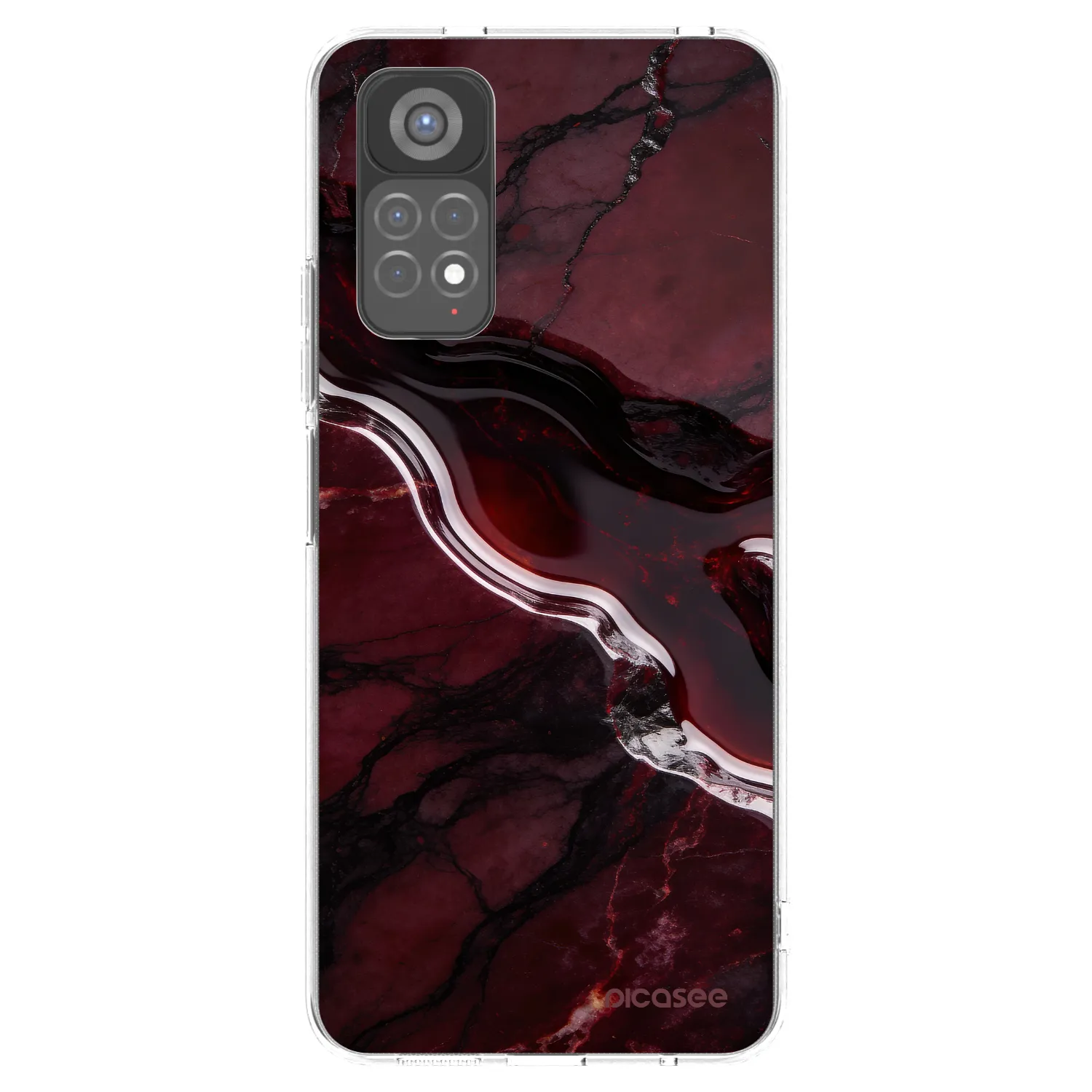 Picasee διαφανής θήκη σιλικόνης Xiaomi Redmi Note 11S 5G - Cherry stone