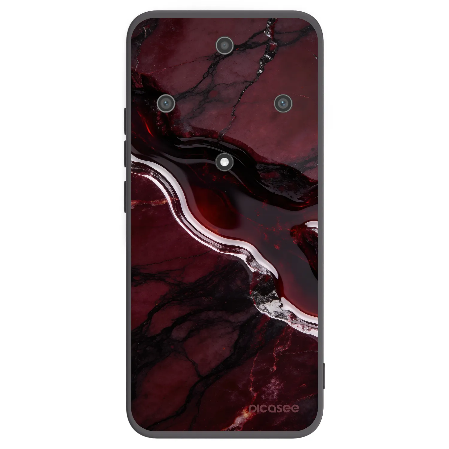 Picasee Μαύρη θήκη σιλικόνης για Honor Magic5 Lite 5G - Cherry stone