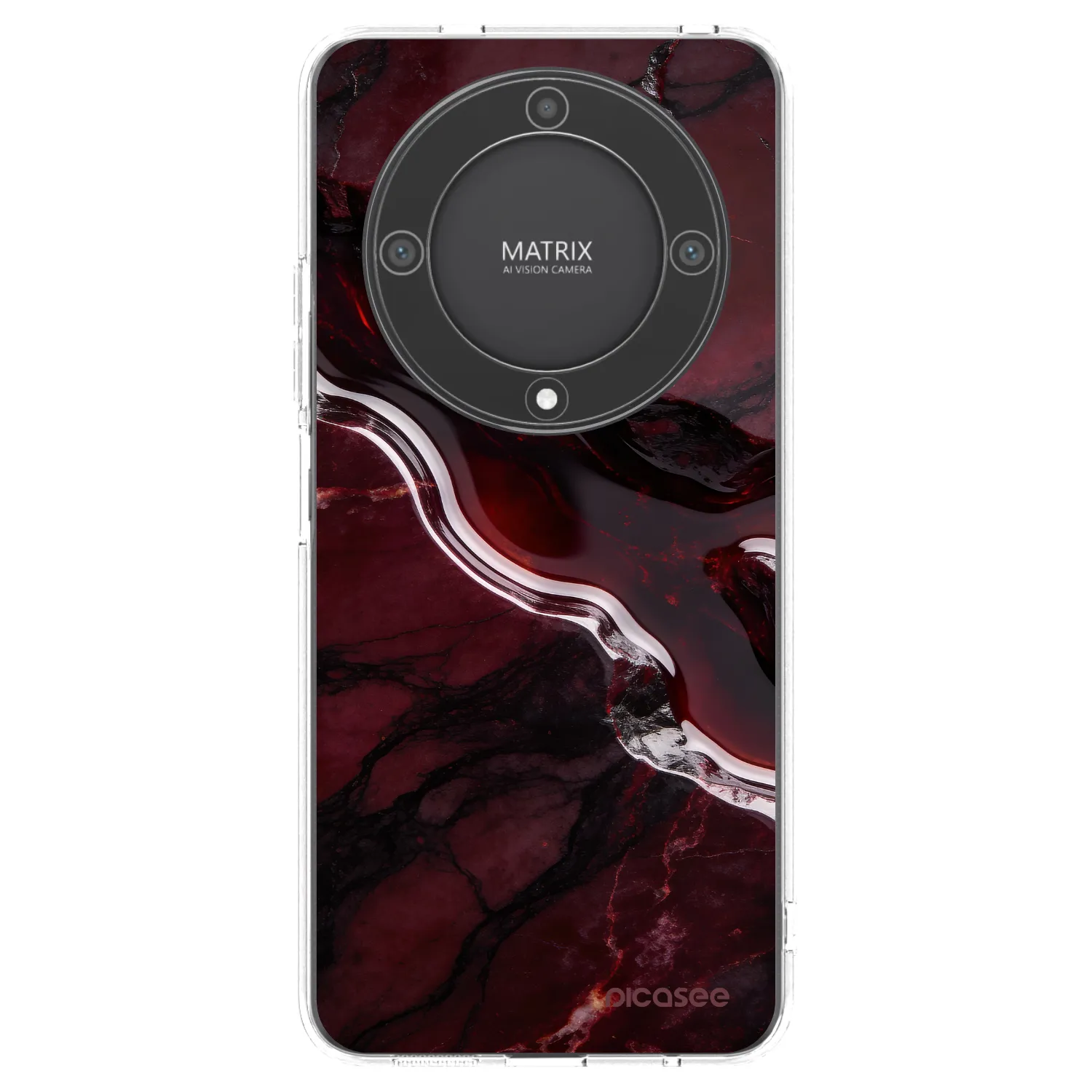 Picasee διαφανής θήκη σιλικόνης Honor Magic5 Lite 5G - Cherry stone