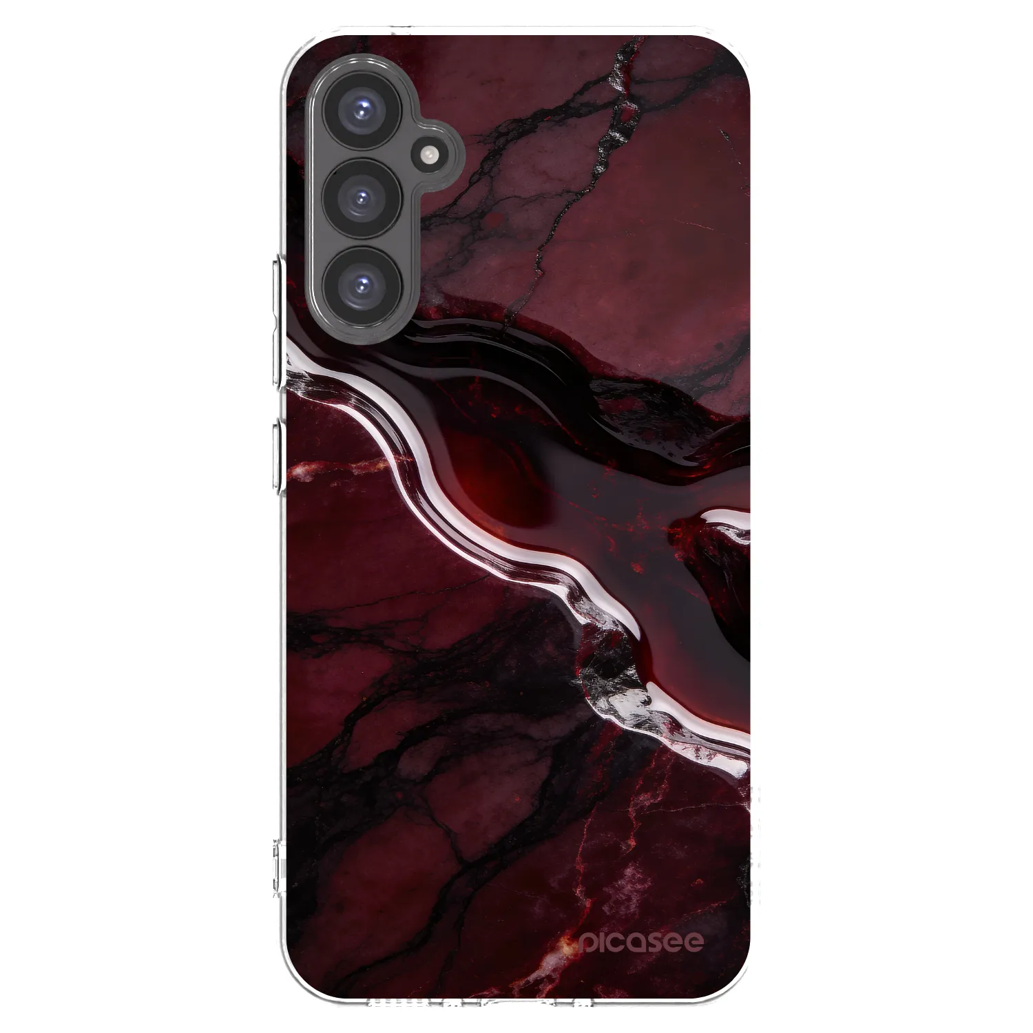 Picasee διαφανής θήκη σιλικόνης Samsung Galaxy A34 5G A346B - Cherry stone