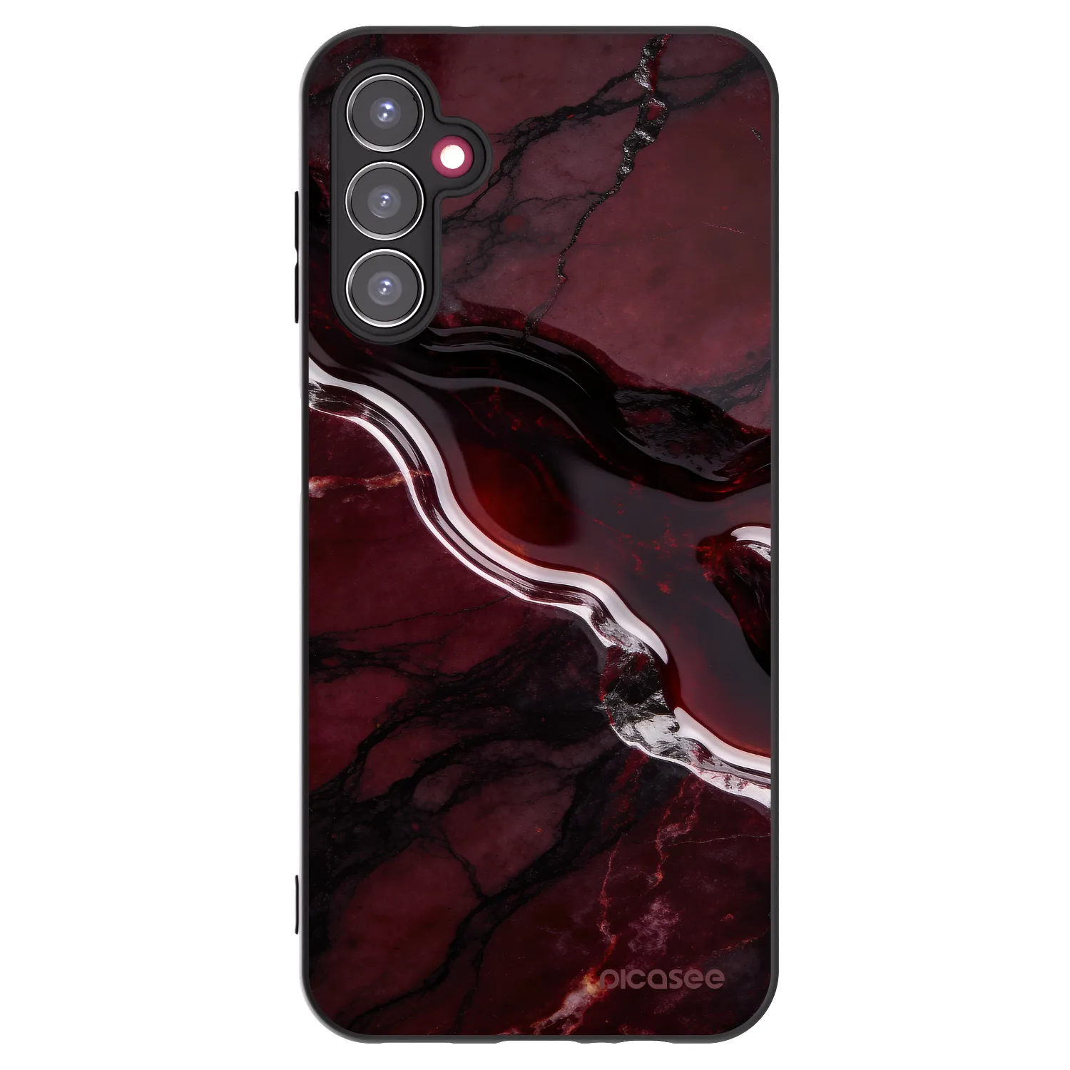Picasee Μαύρη θήκη σιλικόνης για Samsung Galaxy A14 5G A146P - Cherry stone
