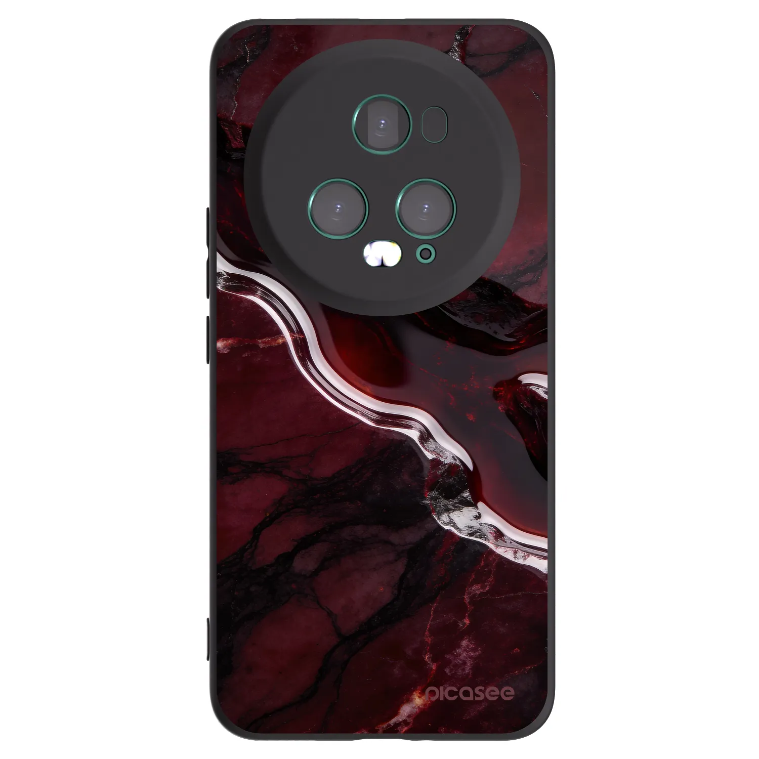 Picasee Μαύρη θήκη σιλικόνης για Honor Magic5 Pro - Cherry stone