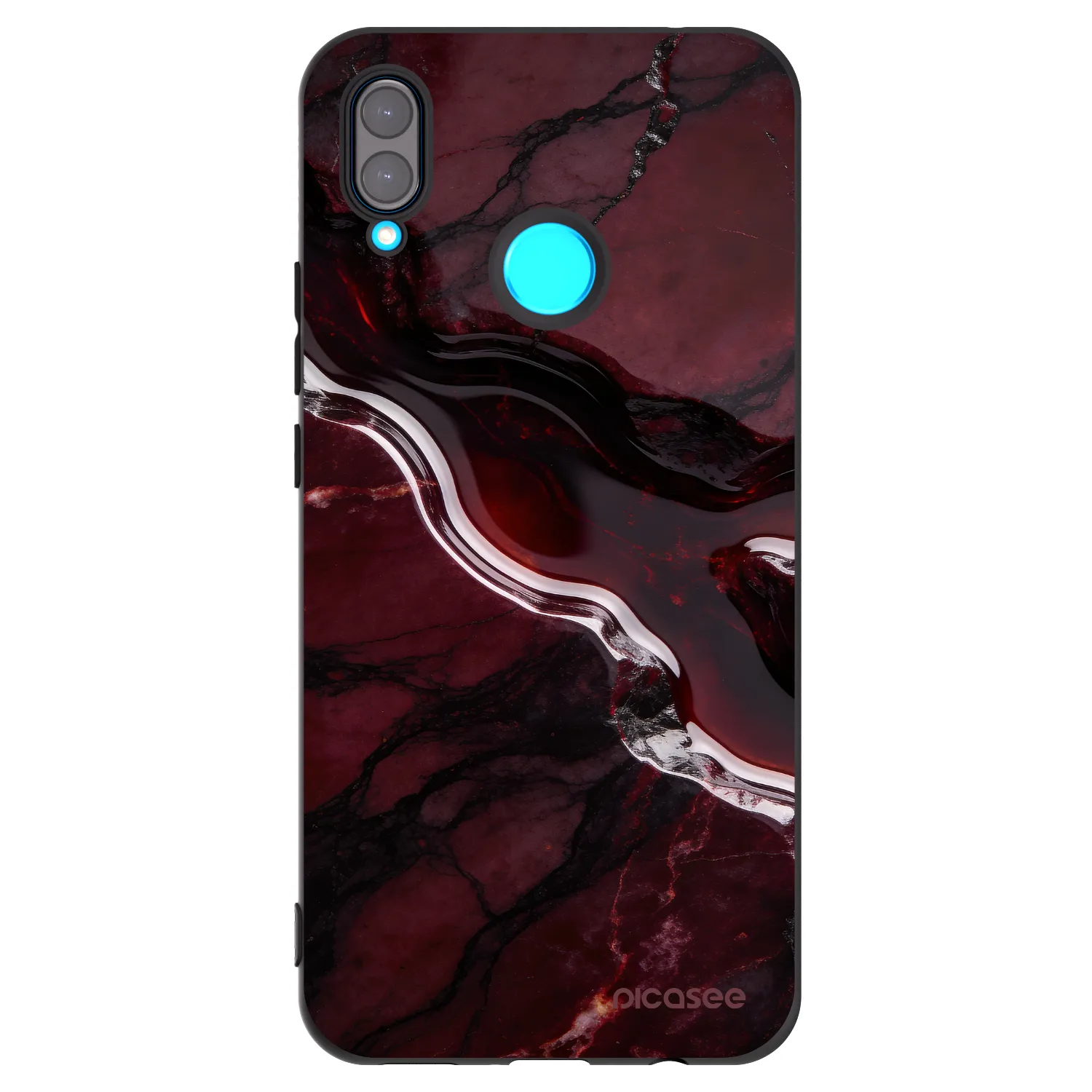 Picasee Μαύρη θήκη σιλικόνης για Huawei Nova 3i - Cherry stone