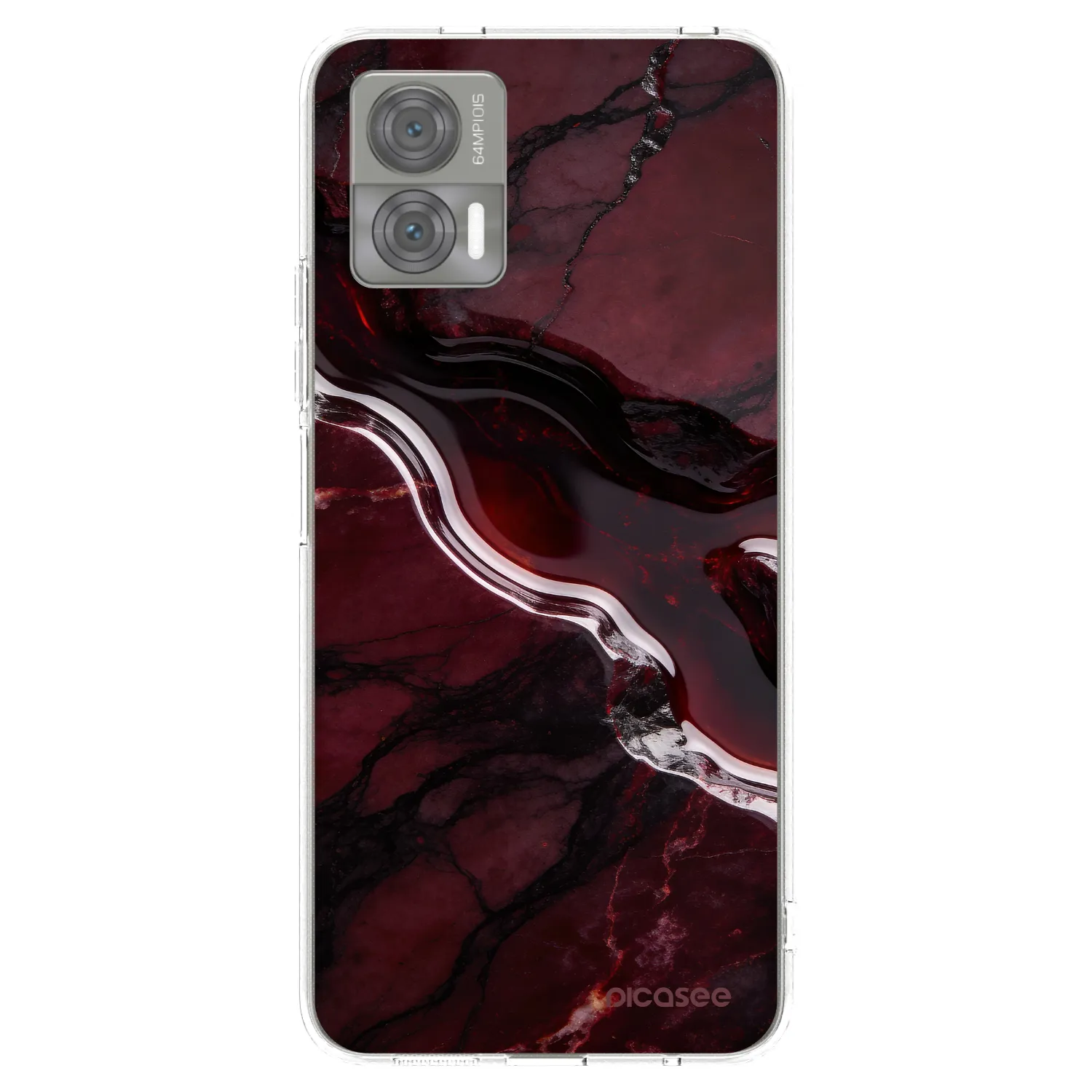 Picasee διαφανής θήκη σιλικόνης Motorola Edge 30 Neo - Cherry stone