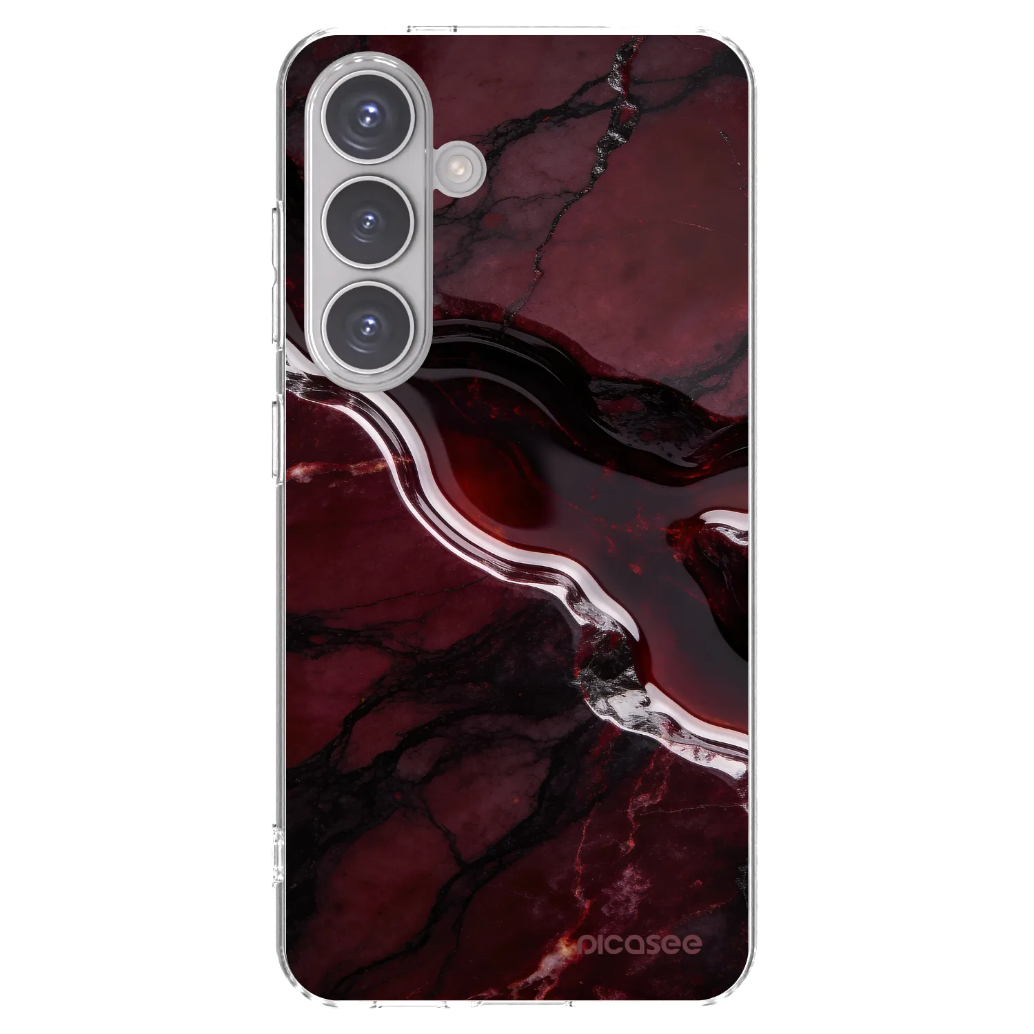 Picasee διαφανής θήκη σιλικόνης Samsung Galaxy S24 S921B 5G - Cherry stone